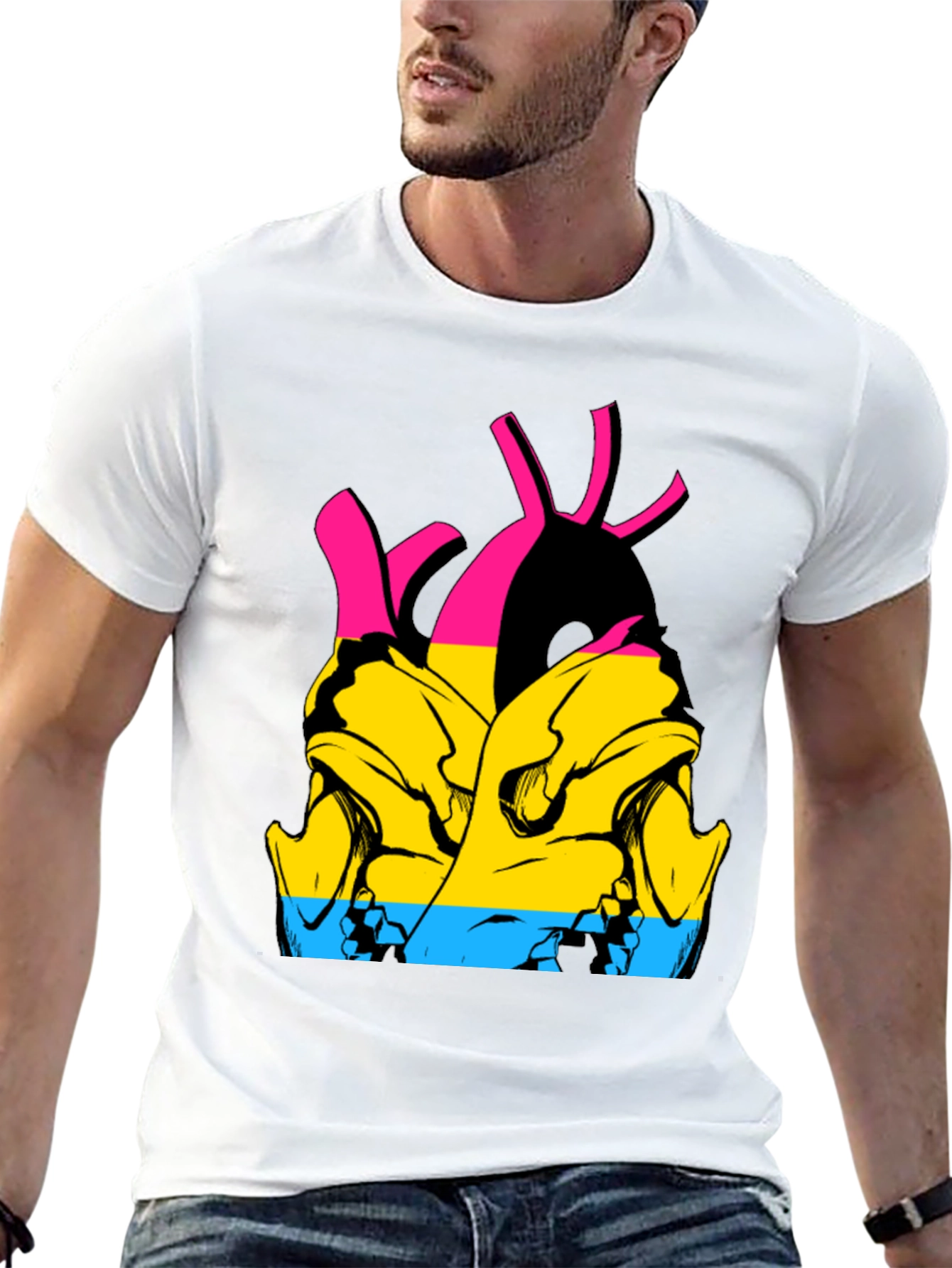 Pansexual Pride Anatomical Heart T-Shirt