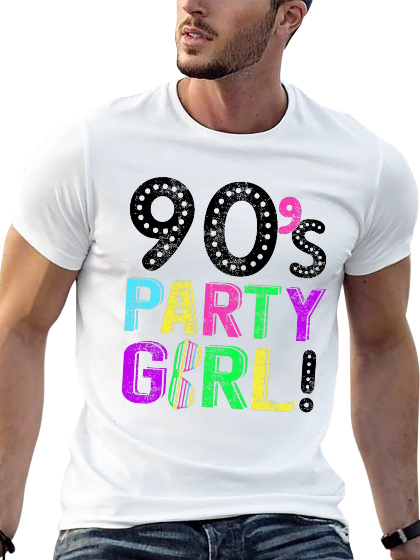 90s Party Girl Graphic Tee - Retro Style!
