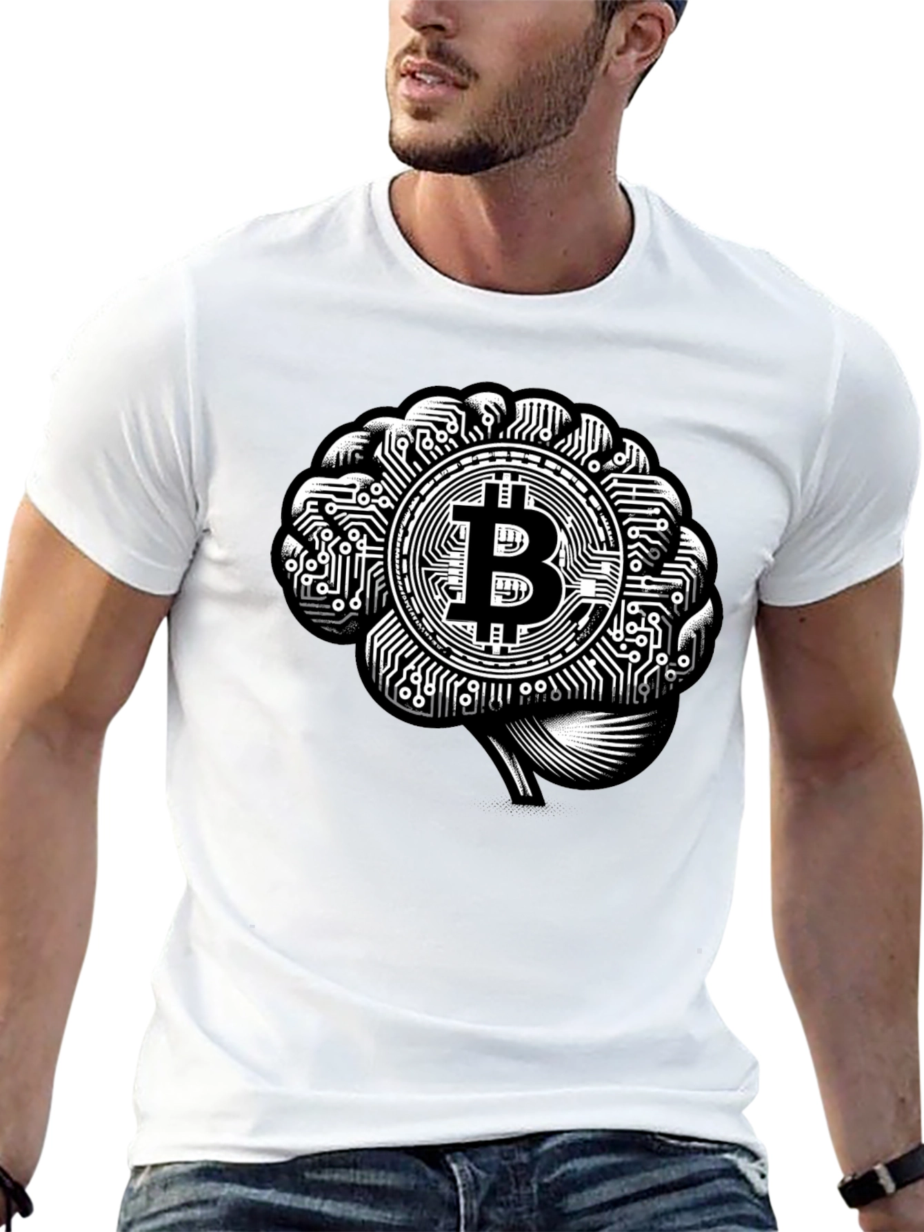 Bitcoin Brain T-Shirt - Crypto Innovation