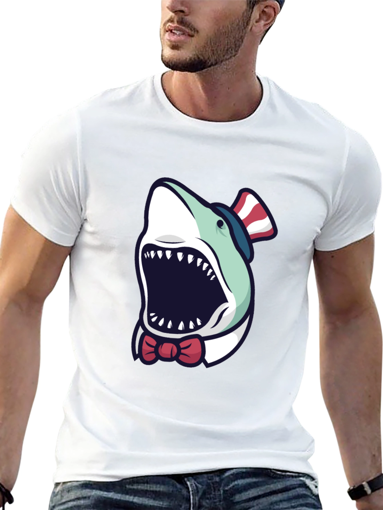 Patriotic Shark T-Shirt - USA Design