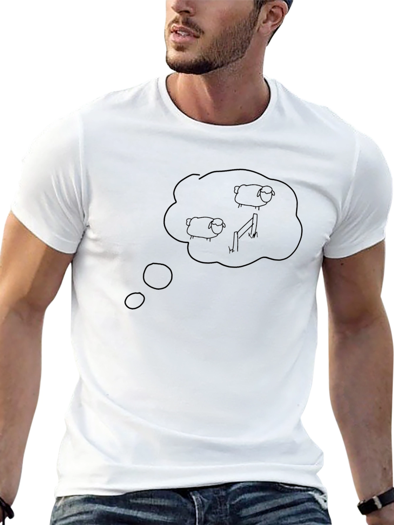 Dreaming of Sheep Black T-Shirt