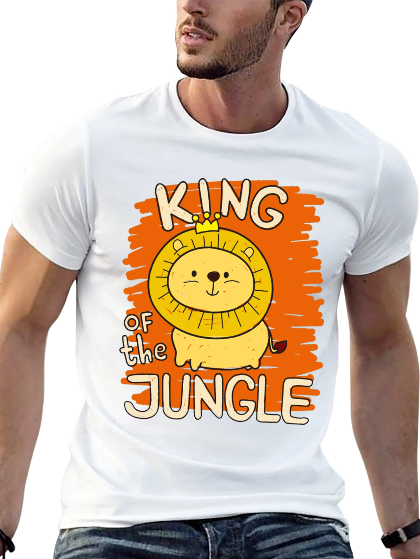 King of the Jungle Lion Graphic T-Shirt