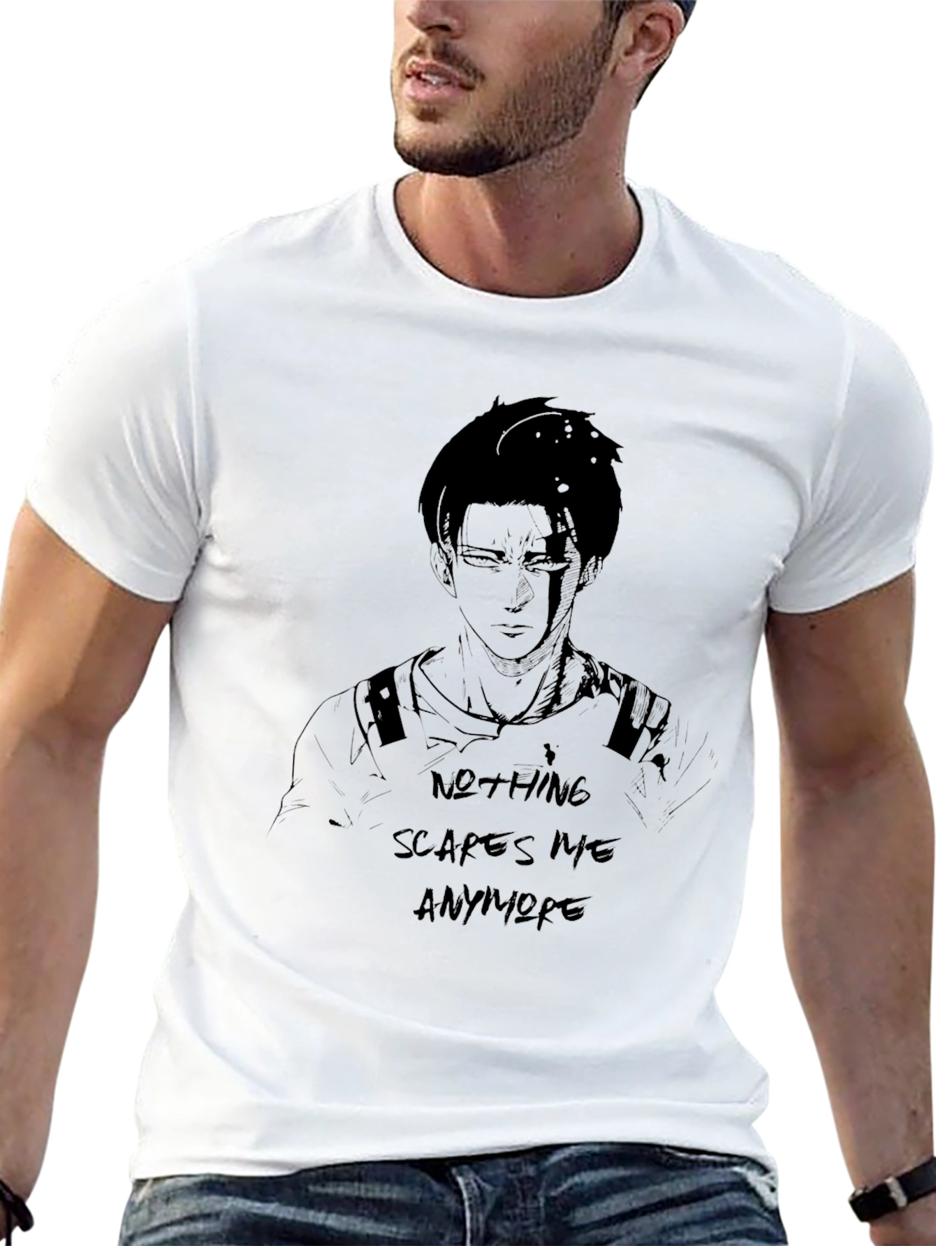 Attack on Titan Anime T-Shirt - Nothing Scares Me