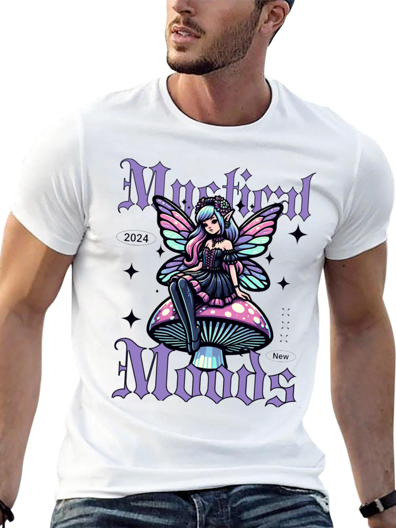 Mystic Moods Graphic Tee - Fairy on Mushroom