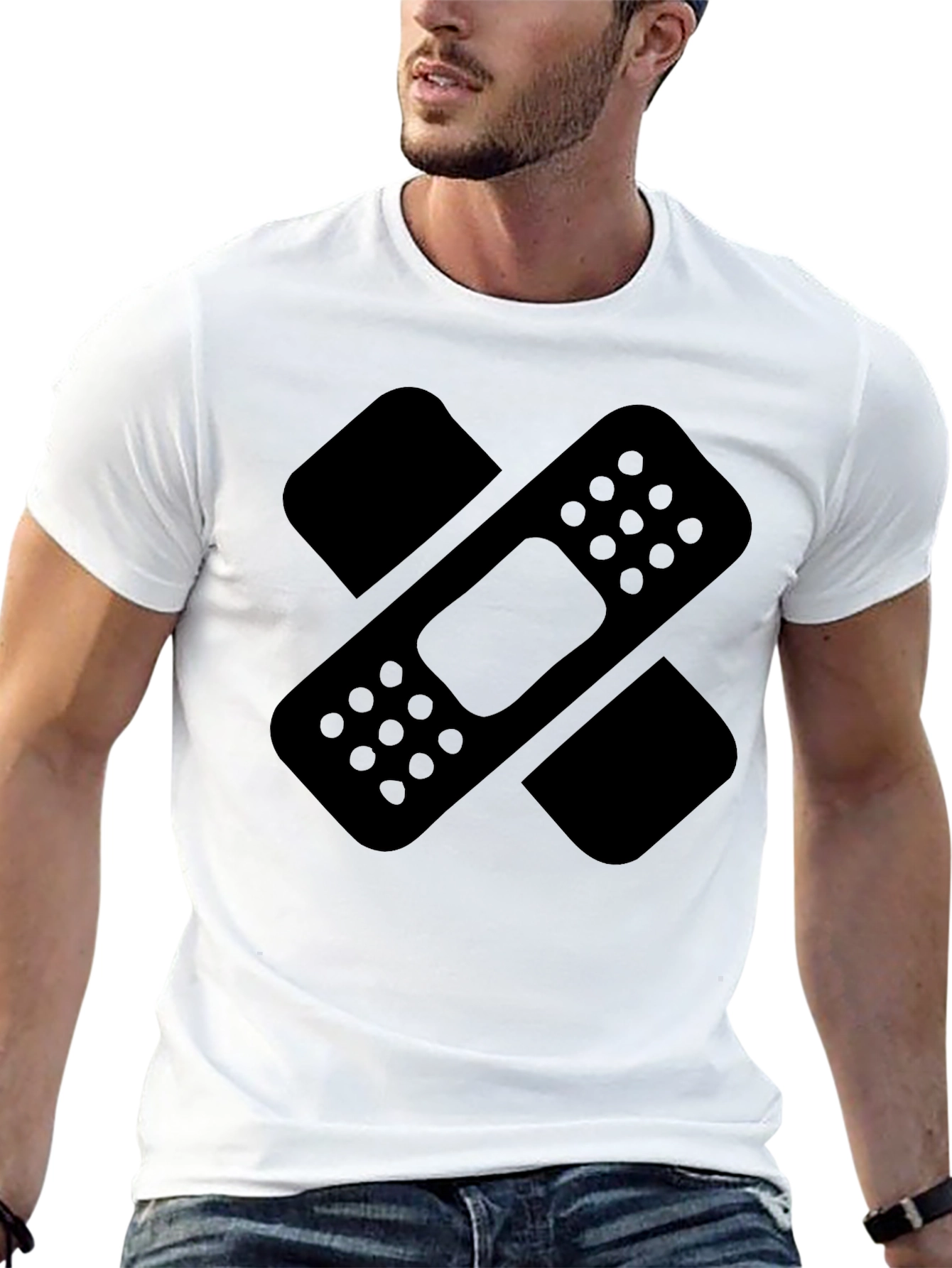 Black Band-Aid Graphic Tee - Unisex
