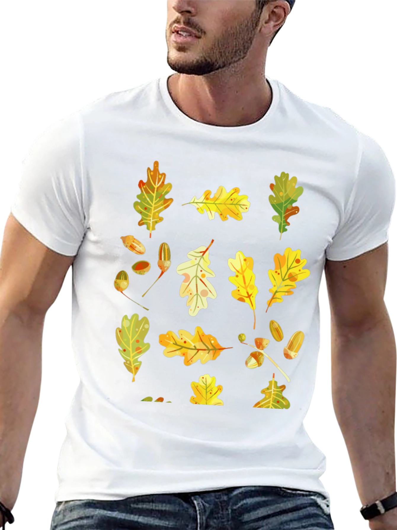Autumn Leaves Black T-Shirt