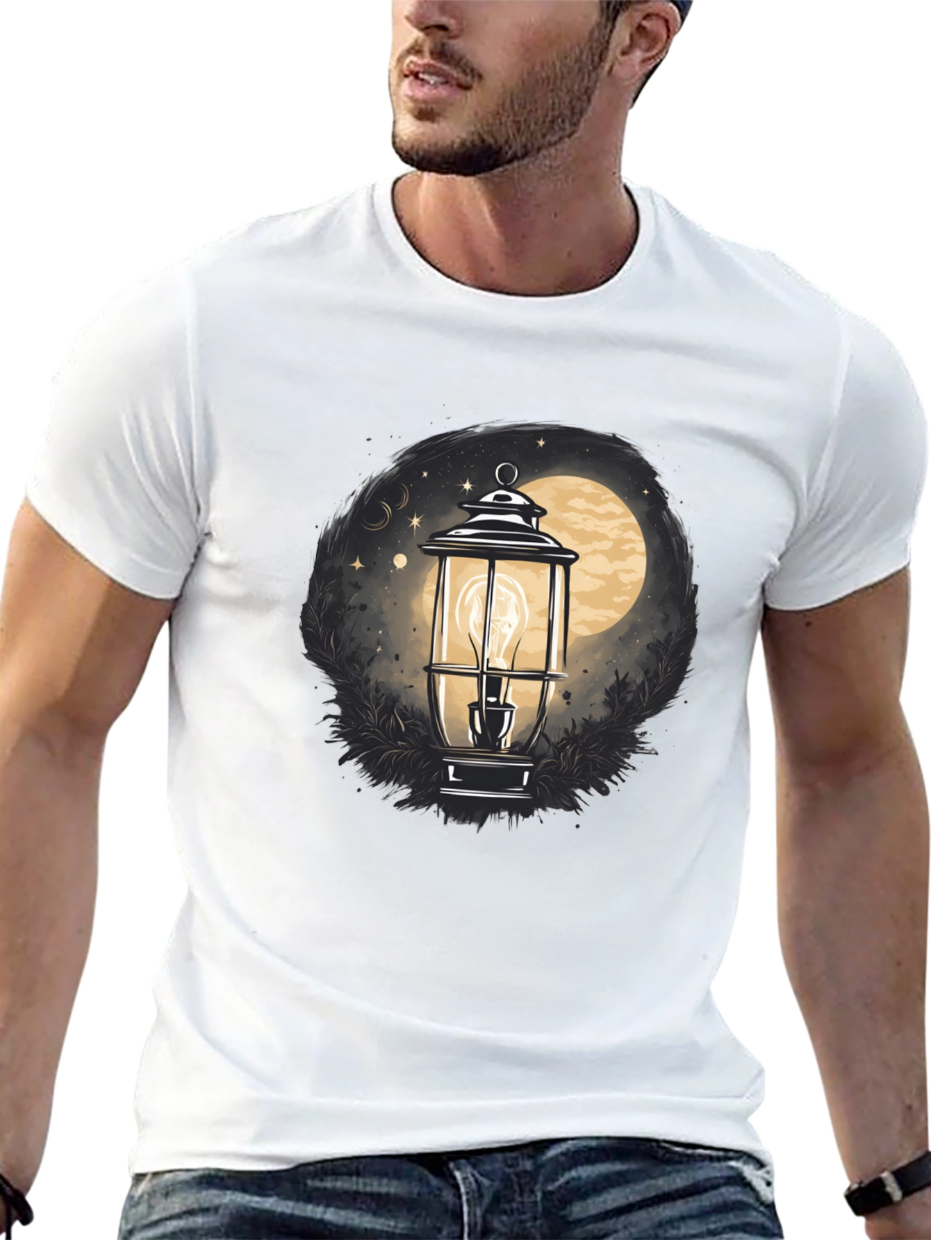 Lantern Moon Graphic Tee - Black