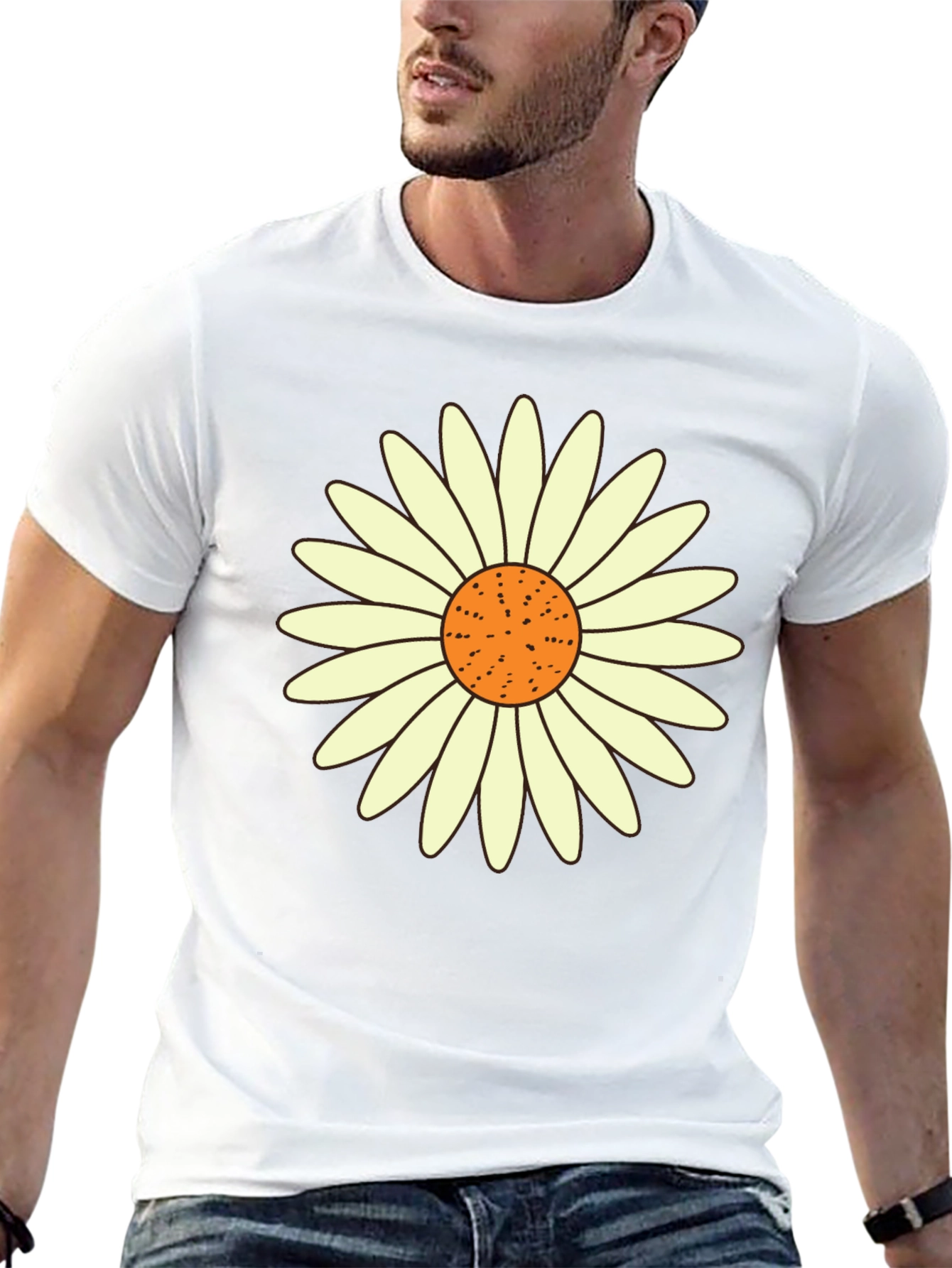 Daisy Graphic Tee - Black Casual T-Shirt