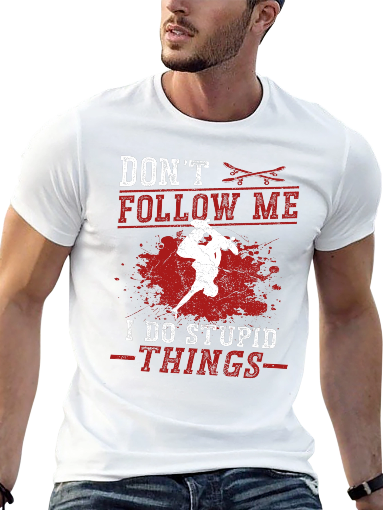 Dont Follow Me T-Shirt - Skateboard Design