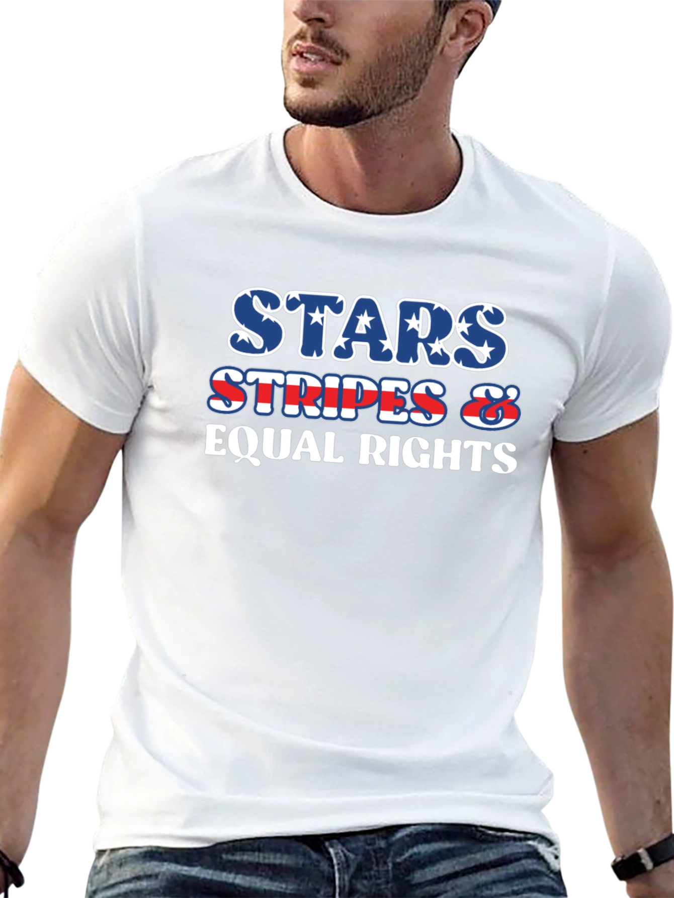 Stars Stripes Equal Rights Patriotic T-Shirt