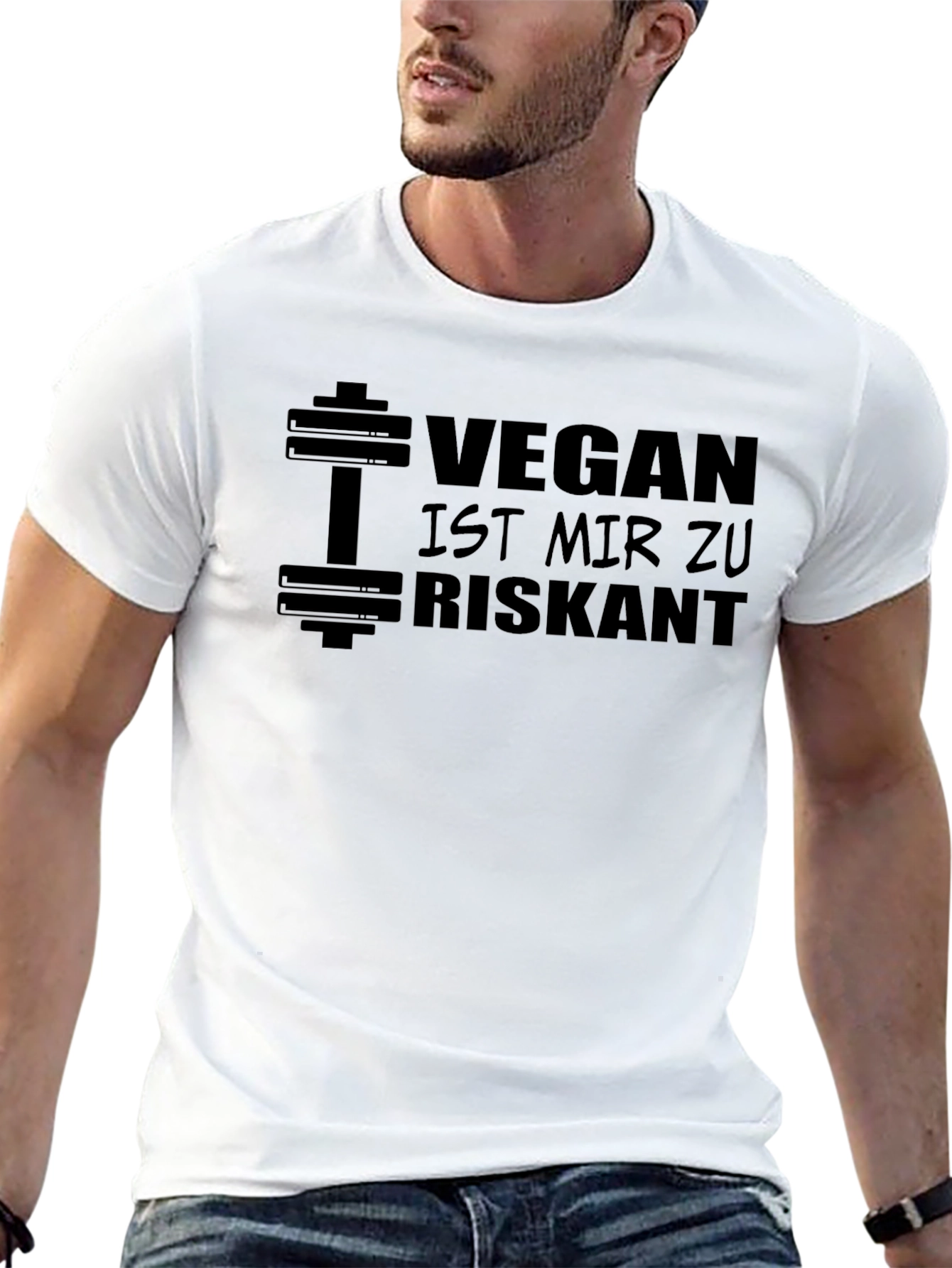 Vegan Is Too Risky T-Shirt - Weightlifting