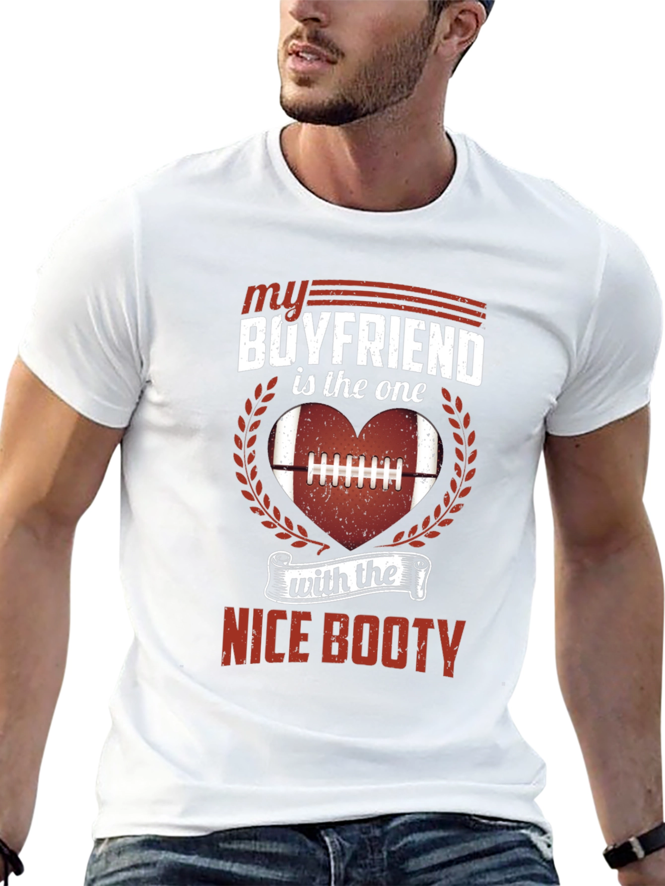 My Boyfriend Nice Booty Football T-Shirt
