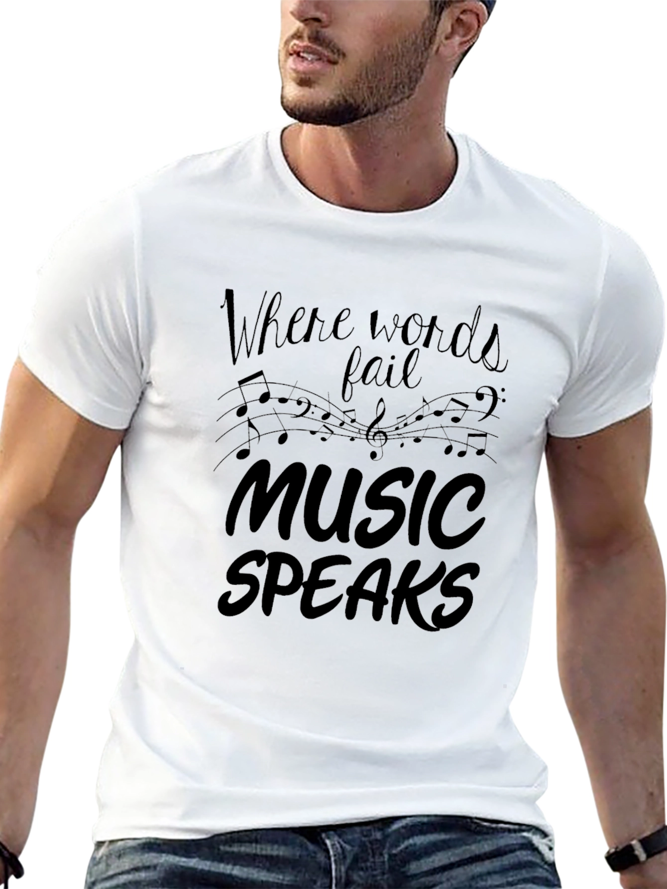 Music Speaks Graphic T-Shirt - Soft Cotton Tee
