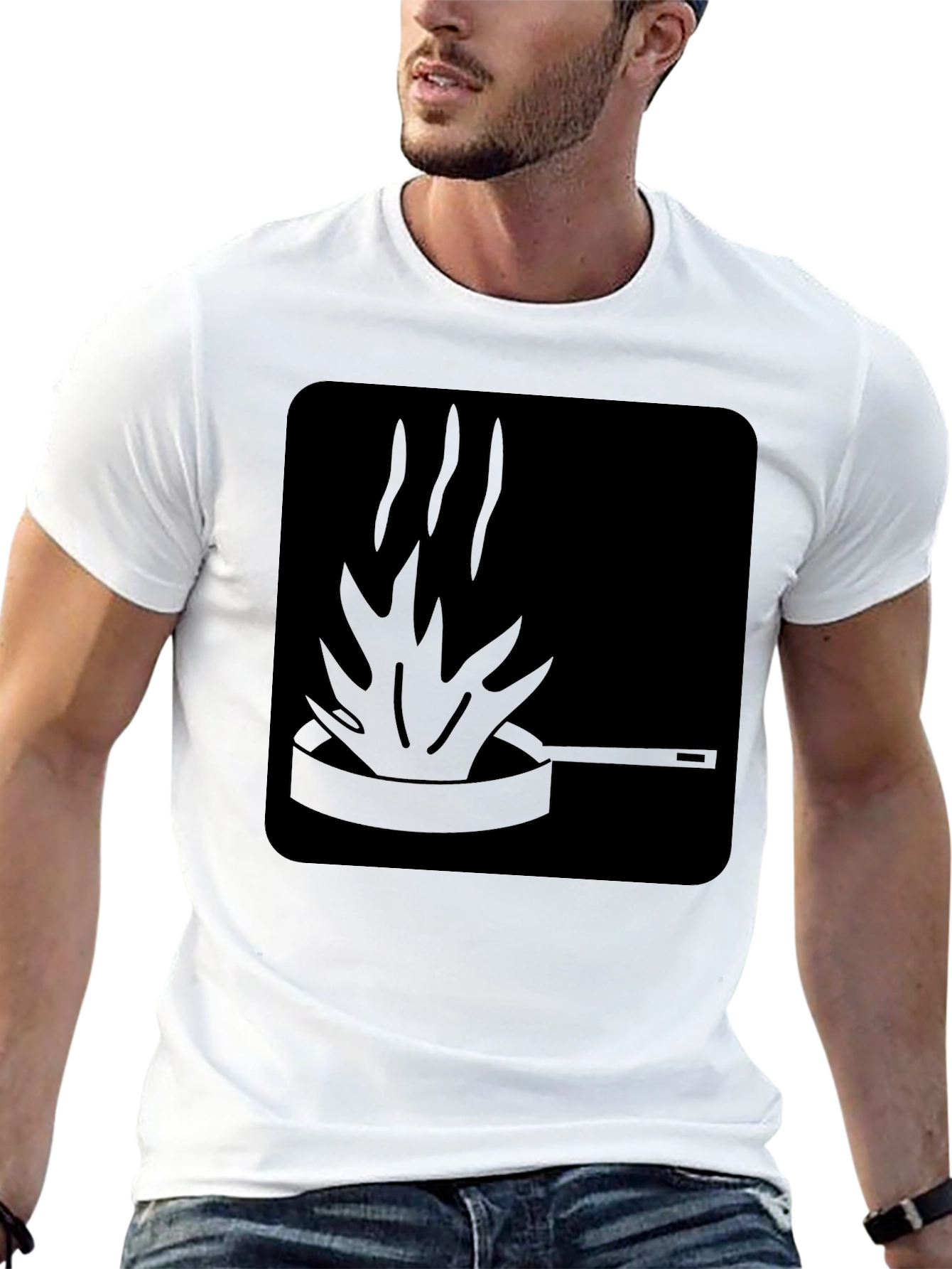 Fiery Pan Graphic Tee - Cook with Passion!