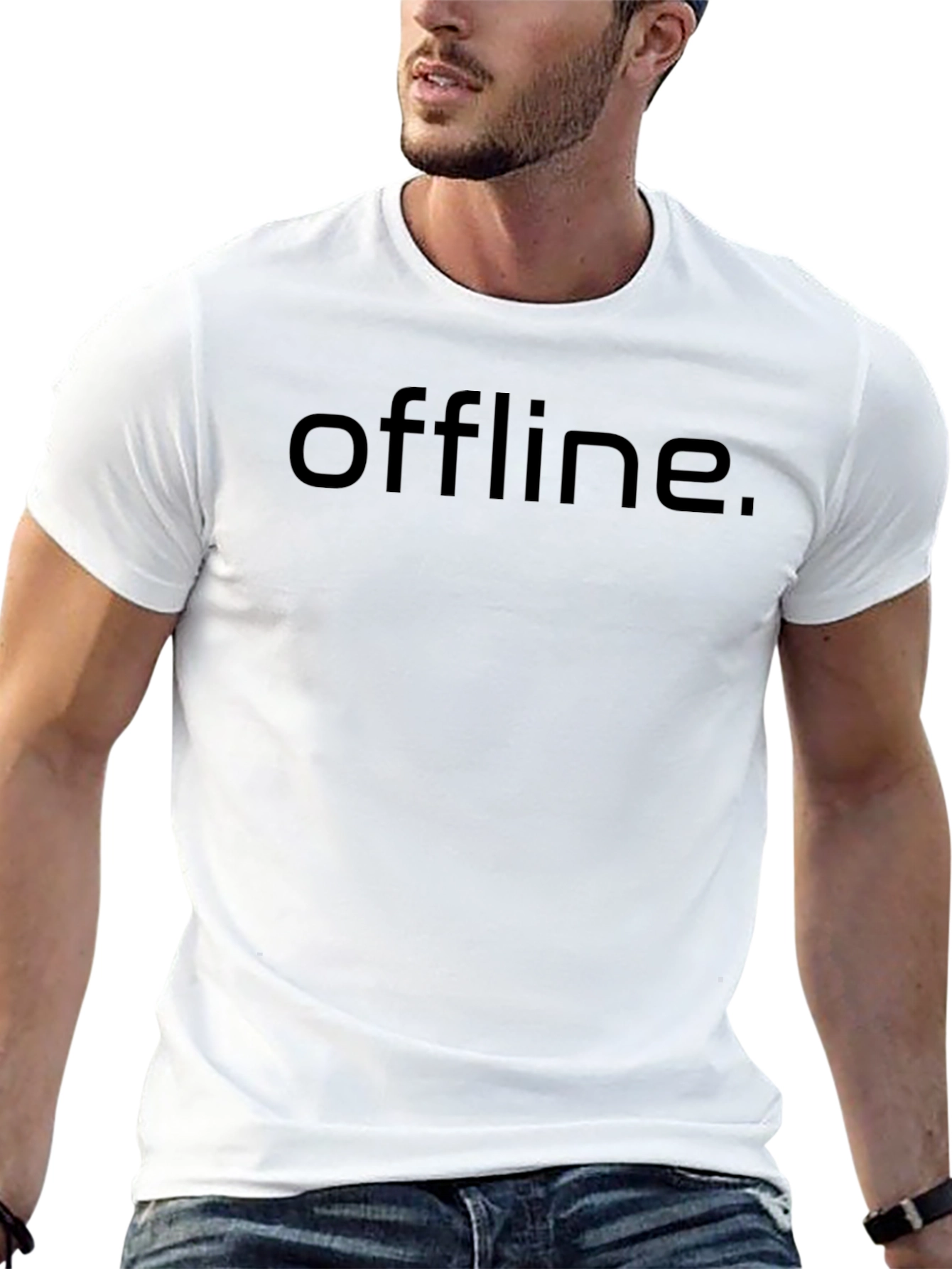 Offline Black T-Shirt - Minimalist Style