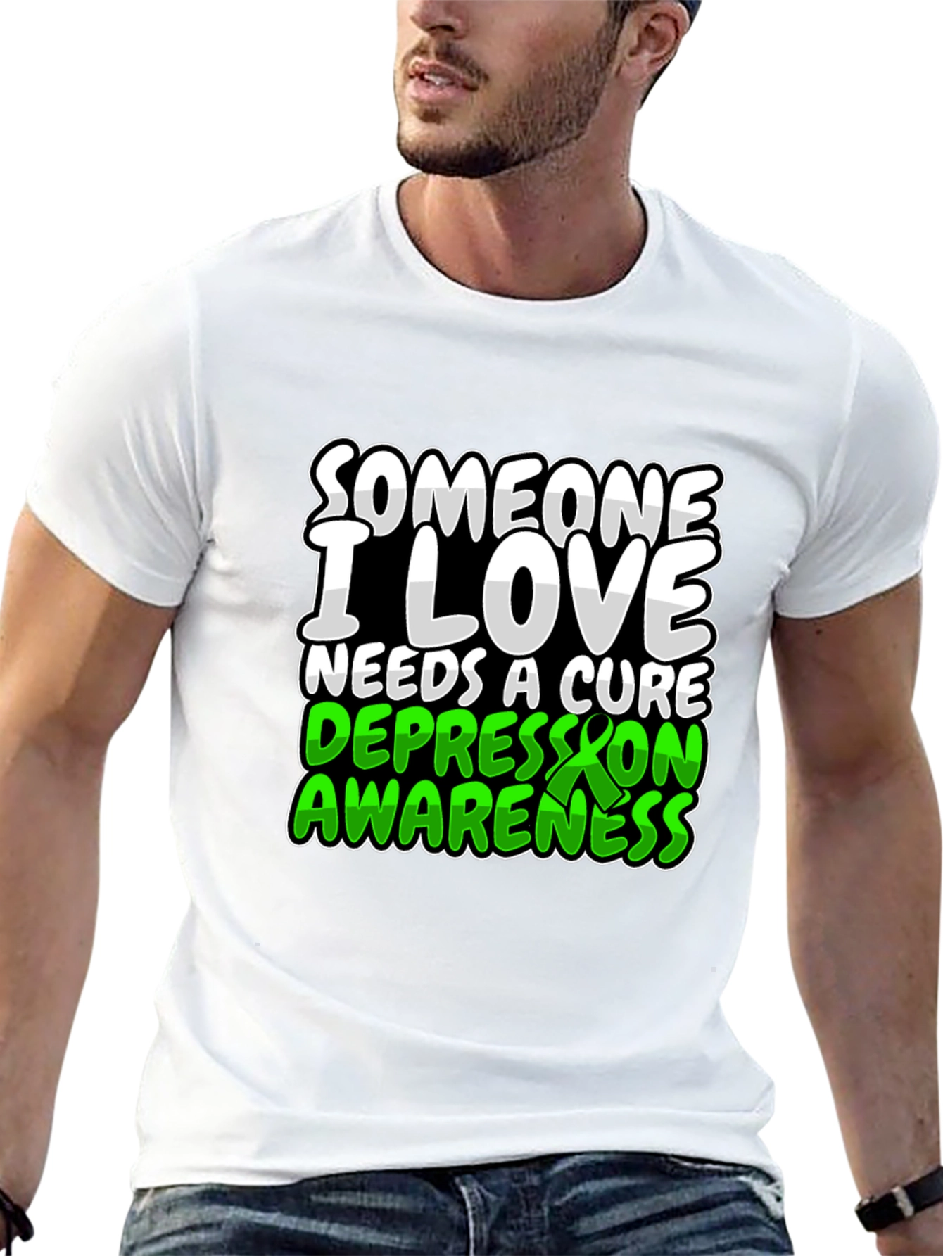 Depression Awareness Black T-Shirt
