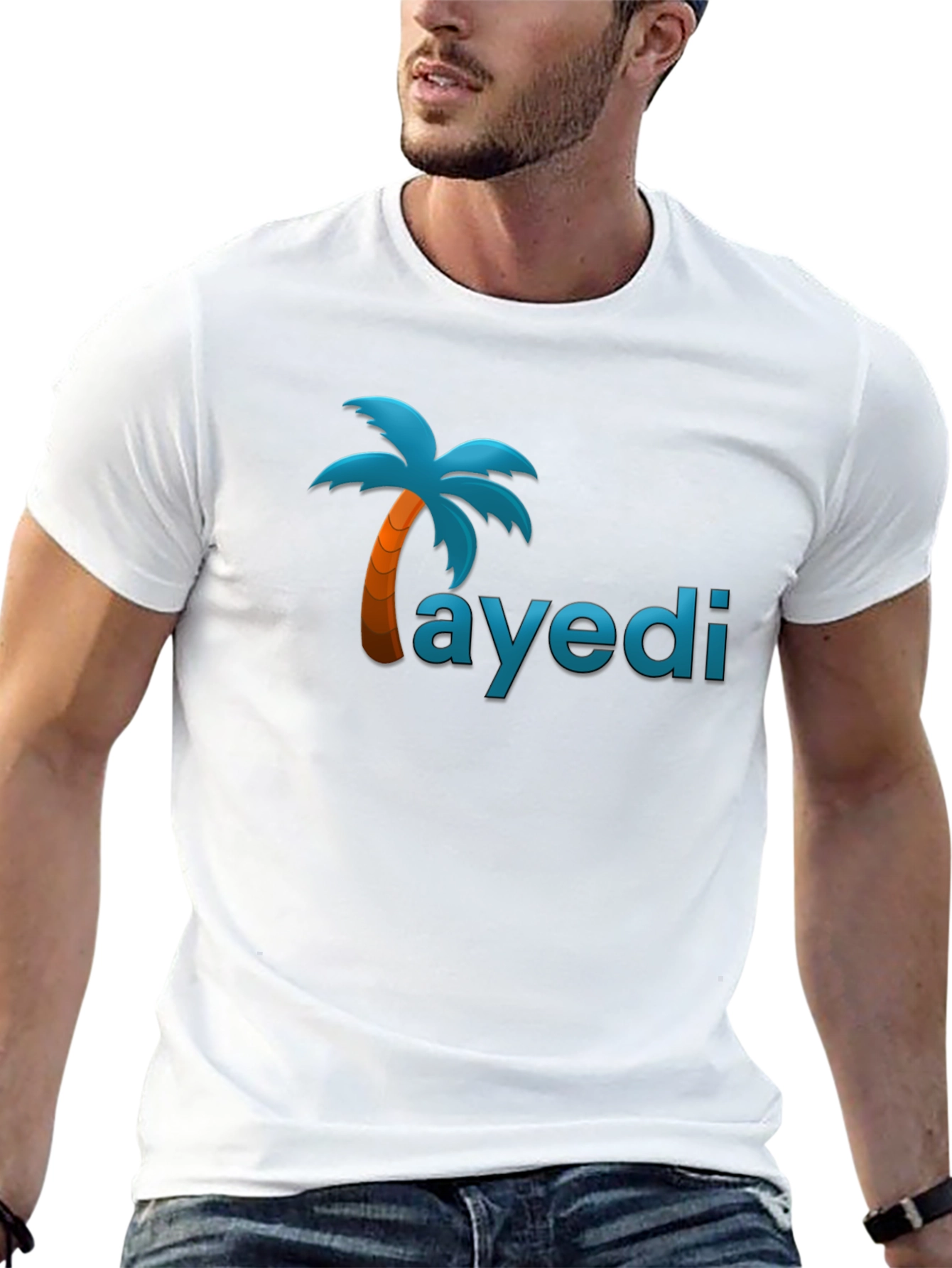Tropical Island Style Black T-Shirt