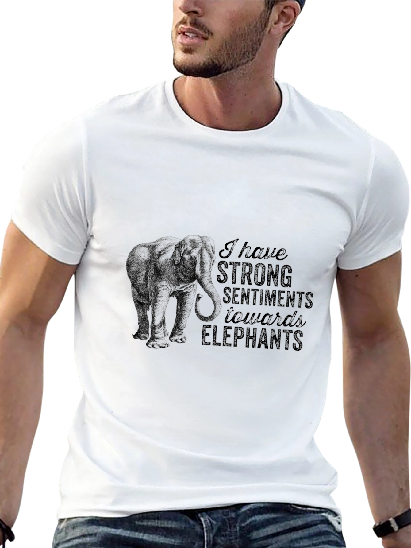 Elephant Sentiments Graphic Tee - Black