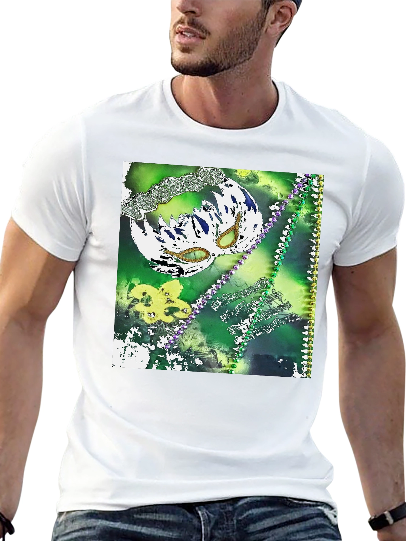Mardi Gras Mask T-Shirt - Festive & Fun!