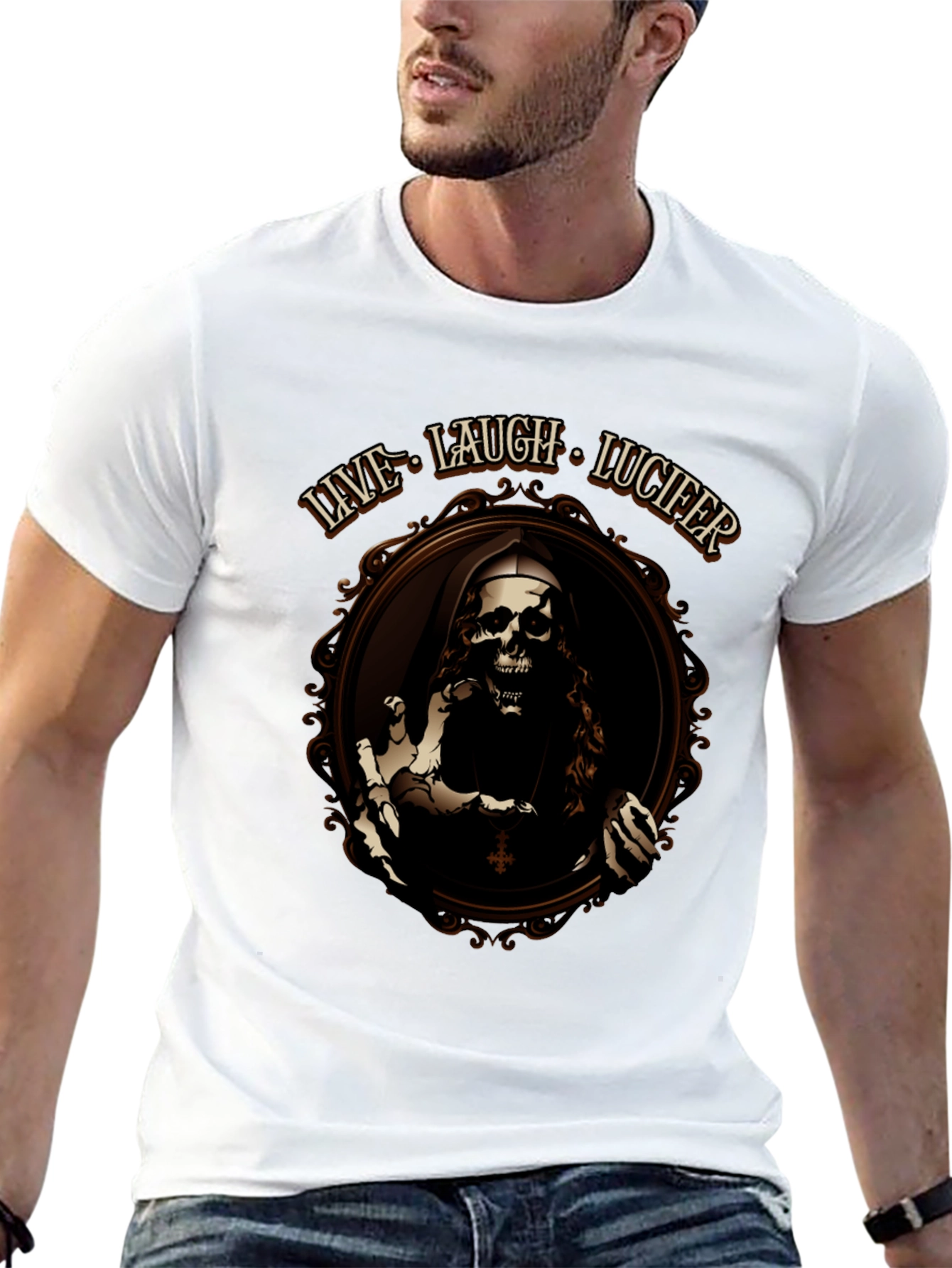 Live Laugh Lucifer Black T-Shirt