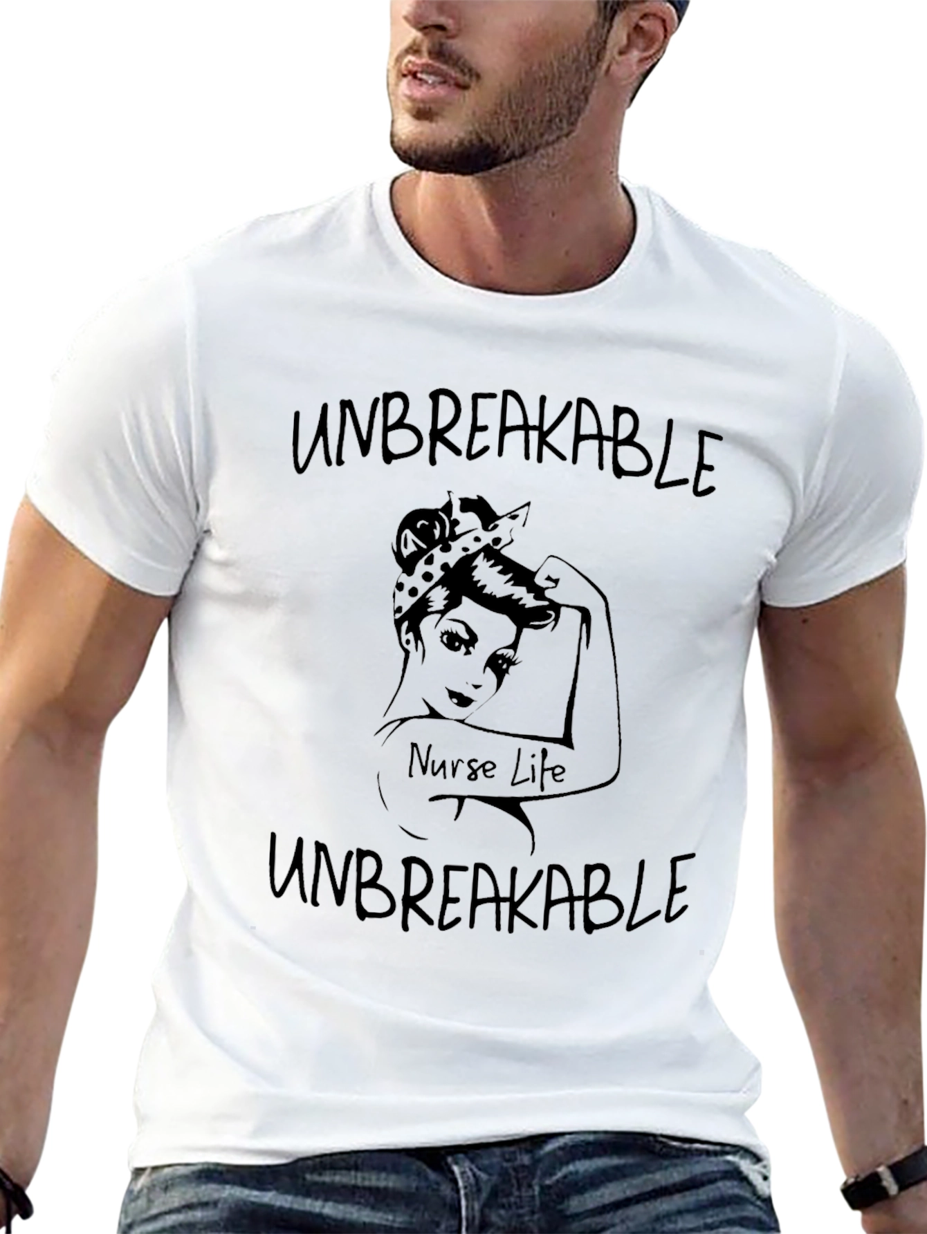 Unbreakable Nurse Life Black T-Shirt