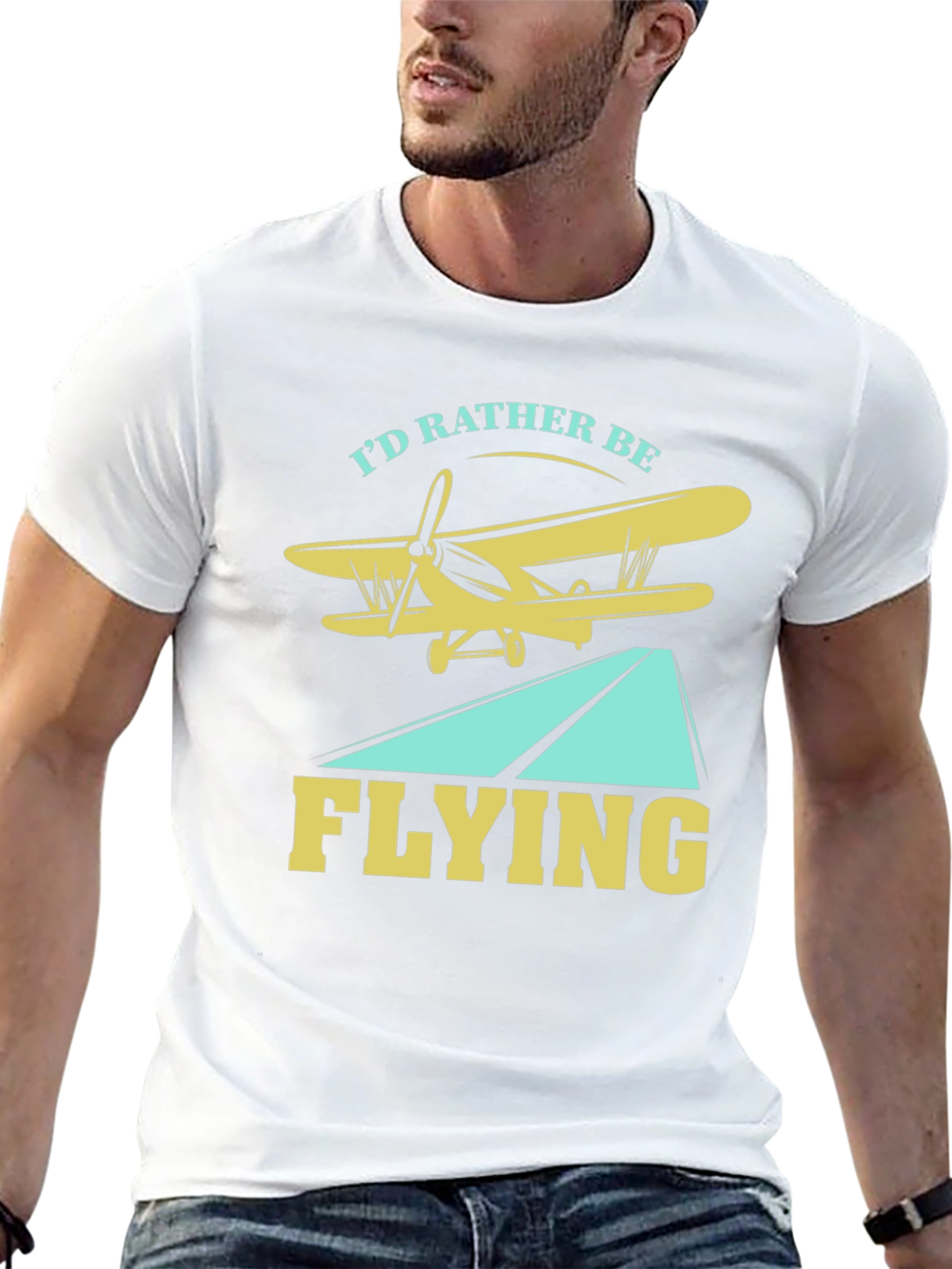 Id Rather Be Flying T-Shirt - Airplane Graphic Tee
