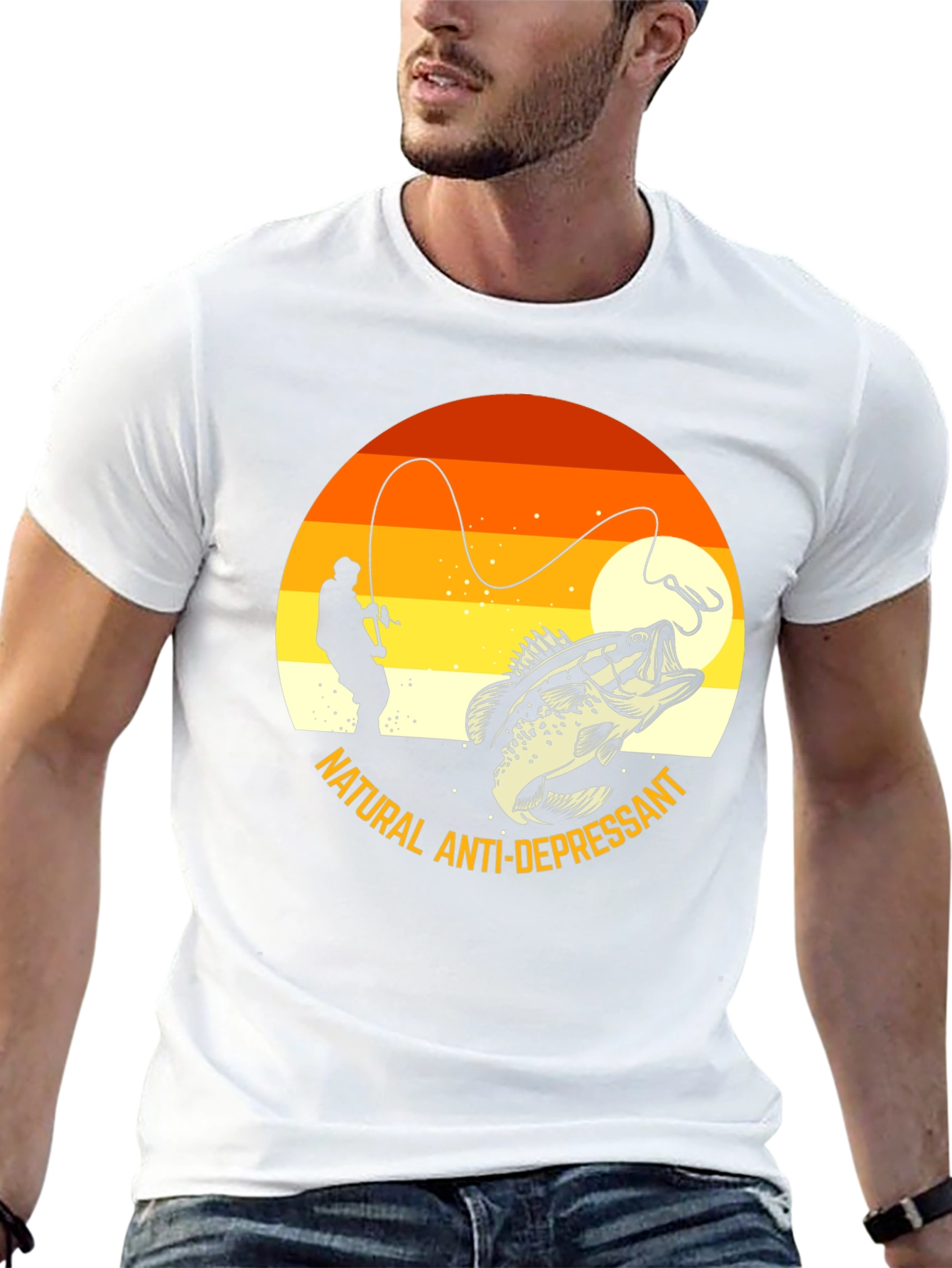 Fishing T-Shirt: Natural Anti-Depressant Graphic Tee
