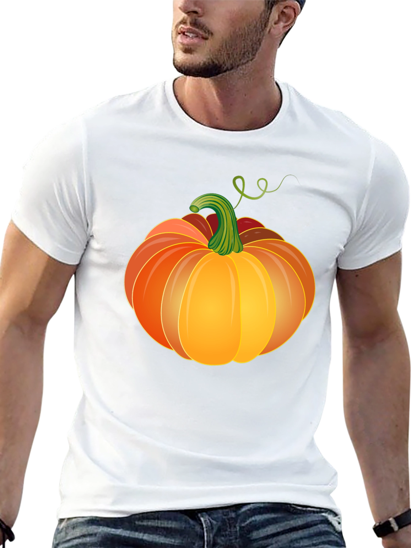 Pumpkin Graphic Tee - Spooky Season Style