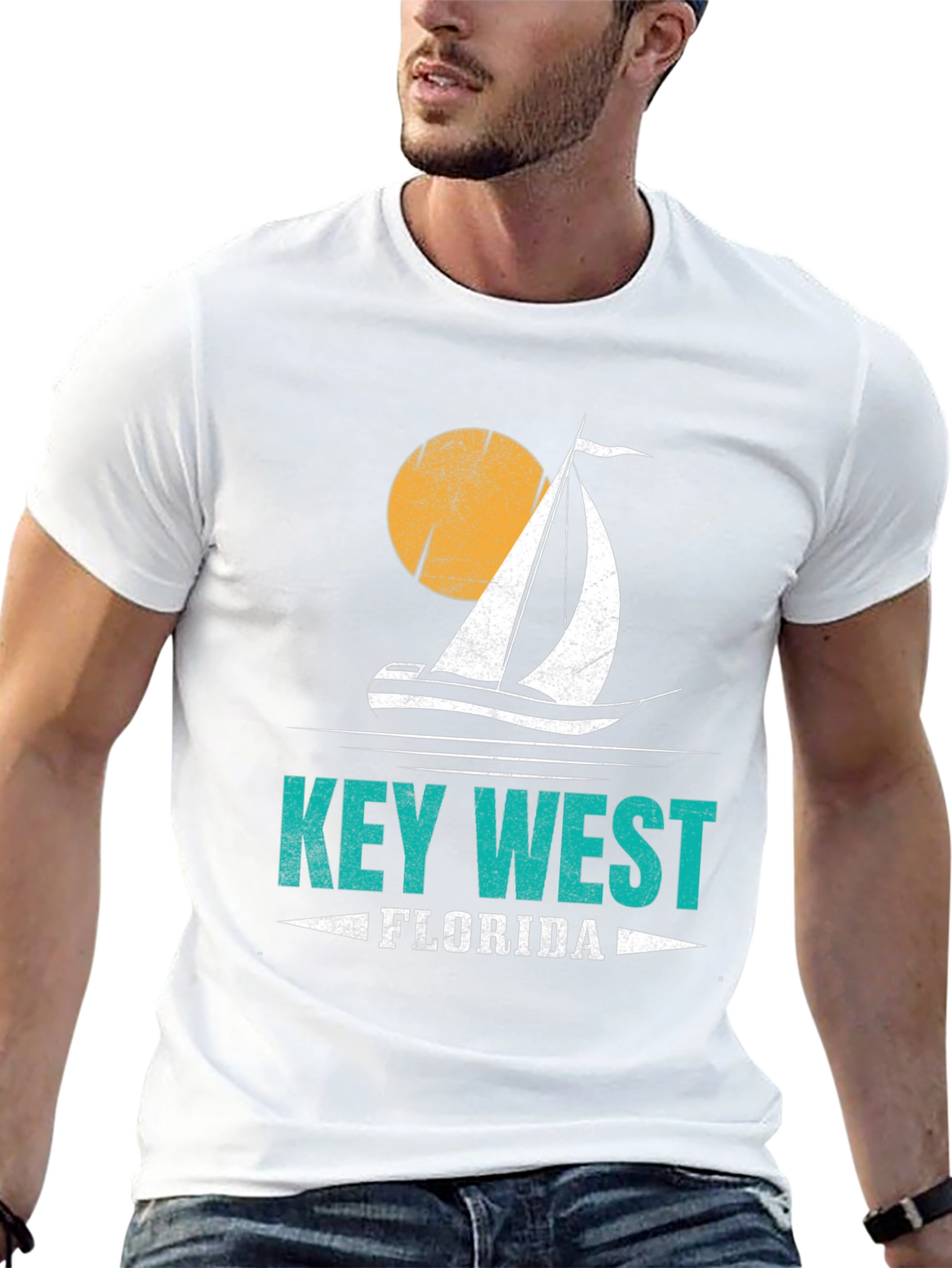 Key West Florida Sailboat Graphic Tee