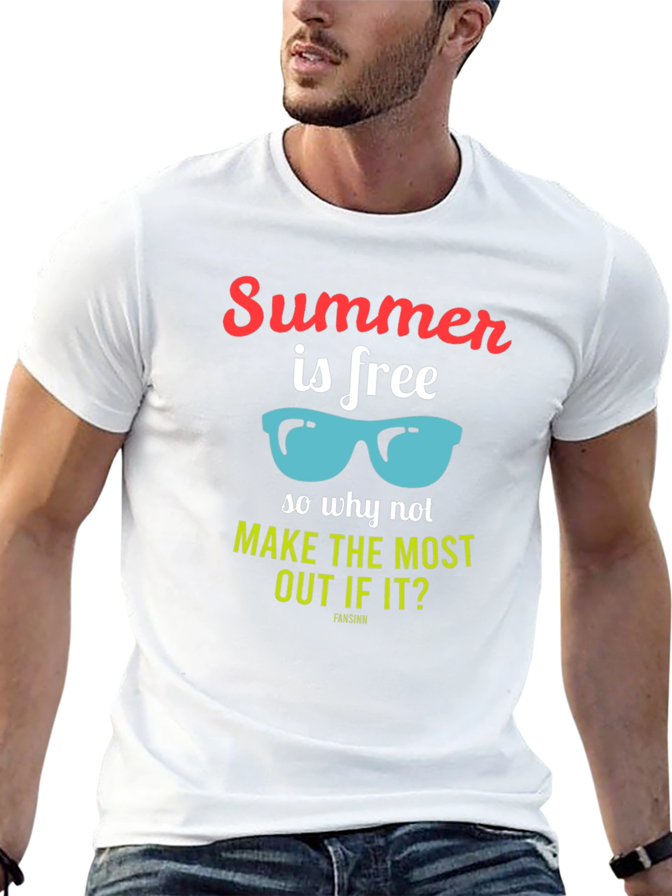 Summer is Free Graphic T-Shirt - Black