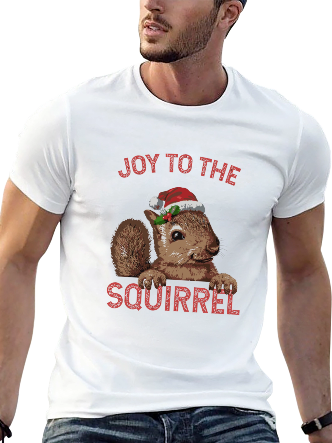Joy To The Squirrel Christmas T-Shirt