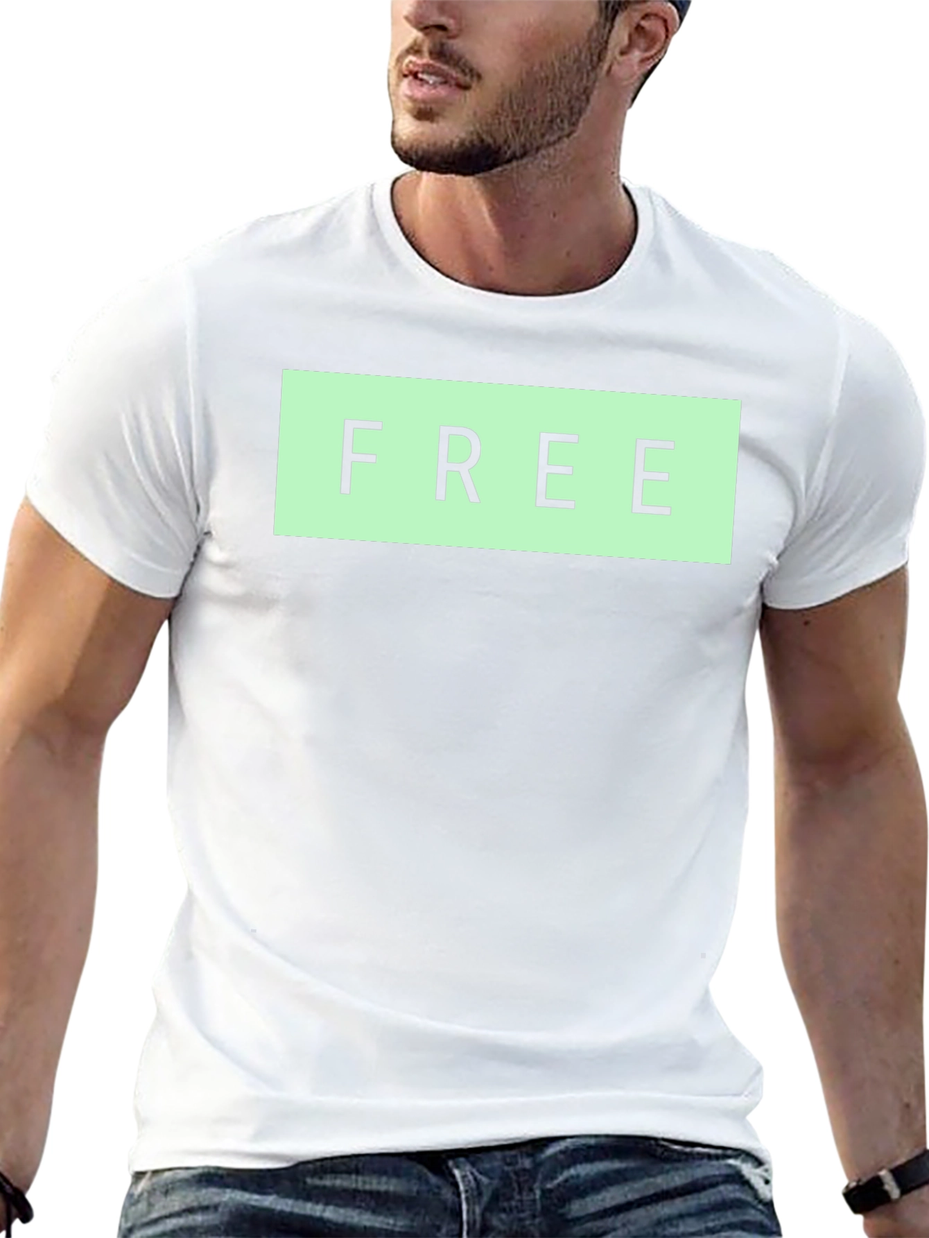 Mens Black Graphic T-Shirt - FREE Print