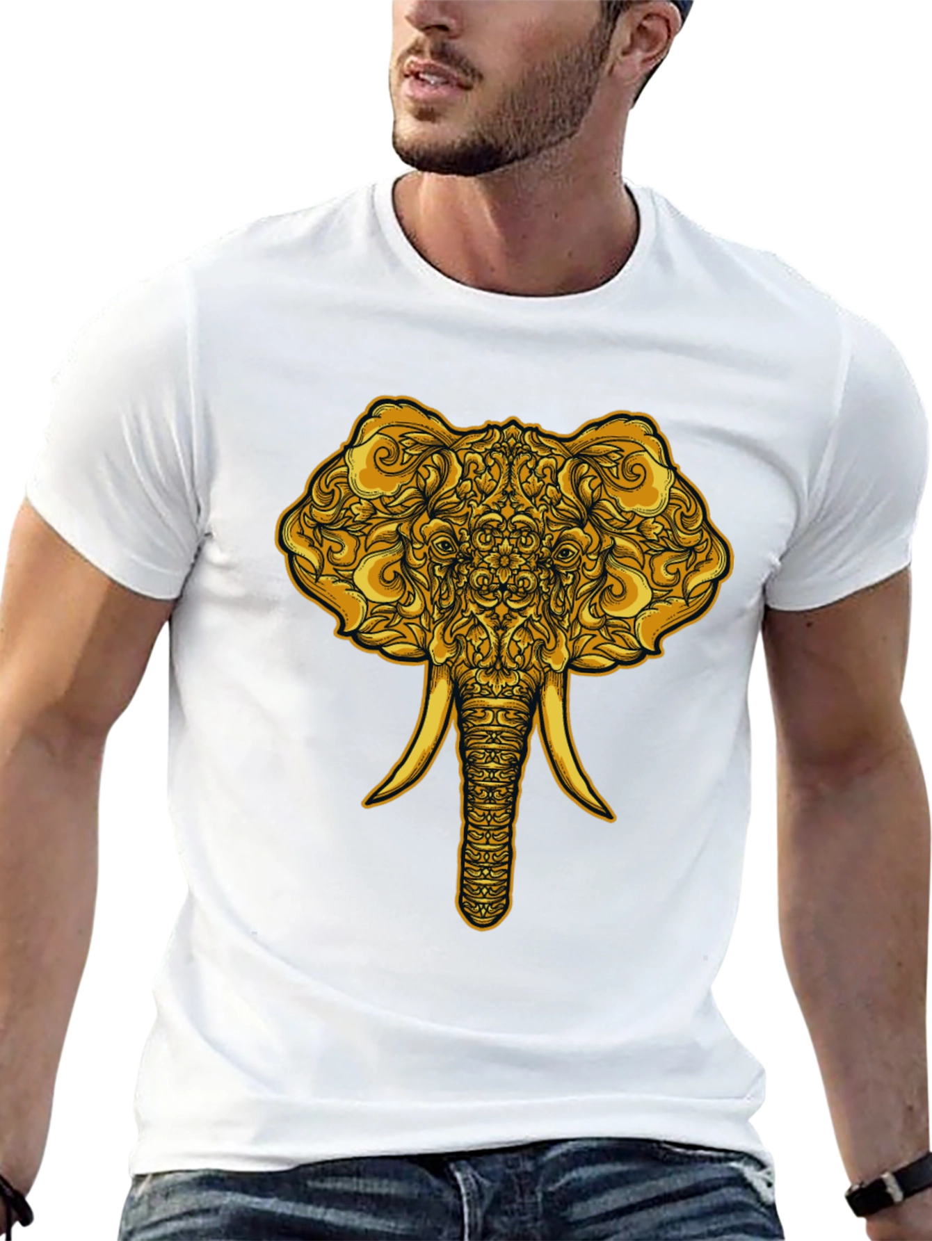 Ornate Elephant Graphic T-Shirt