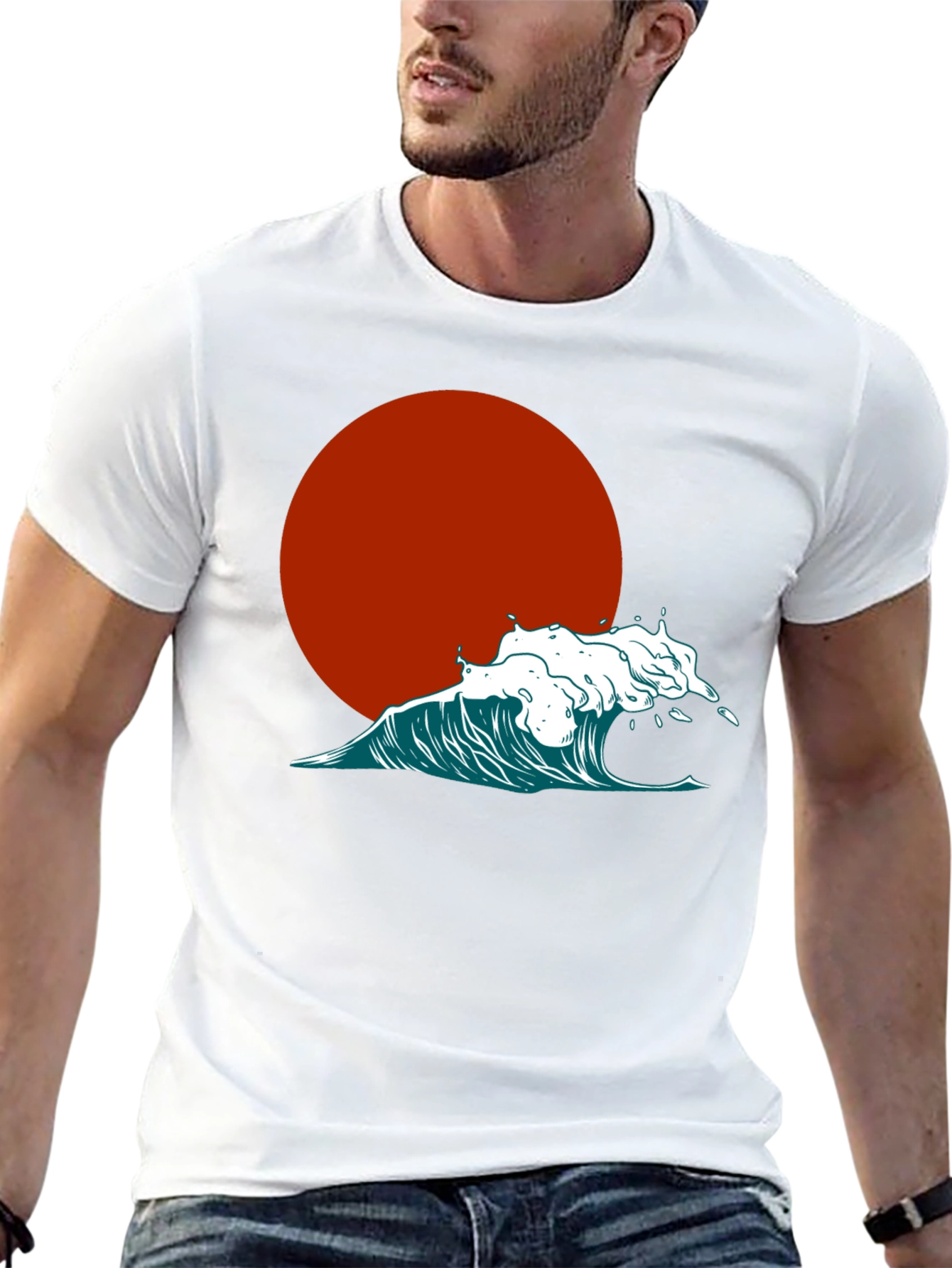 Japanese Wave Black T-Shirt