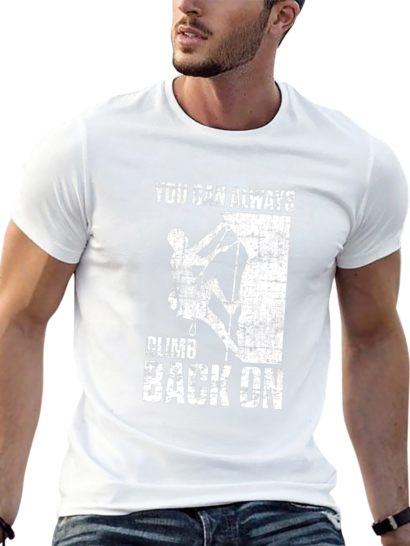 Climb Back On Graphic T-Shirt - Motivational Tee