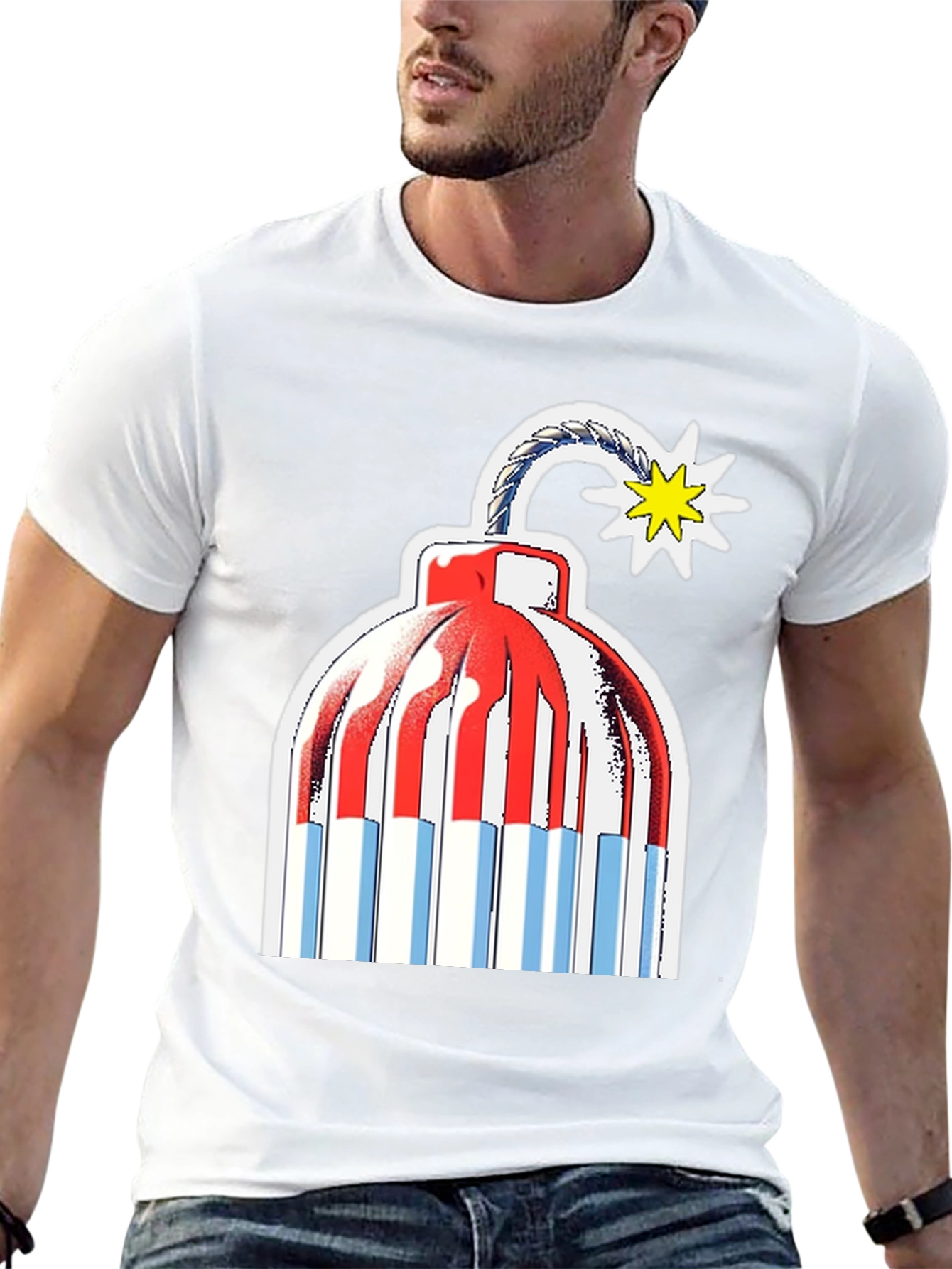 Explosive Style: Novelty Bomb Graphic Tee