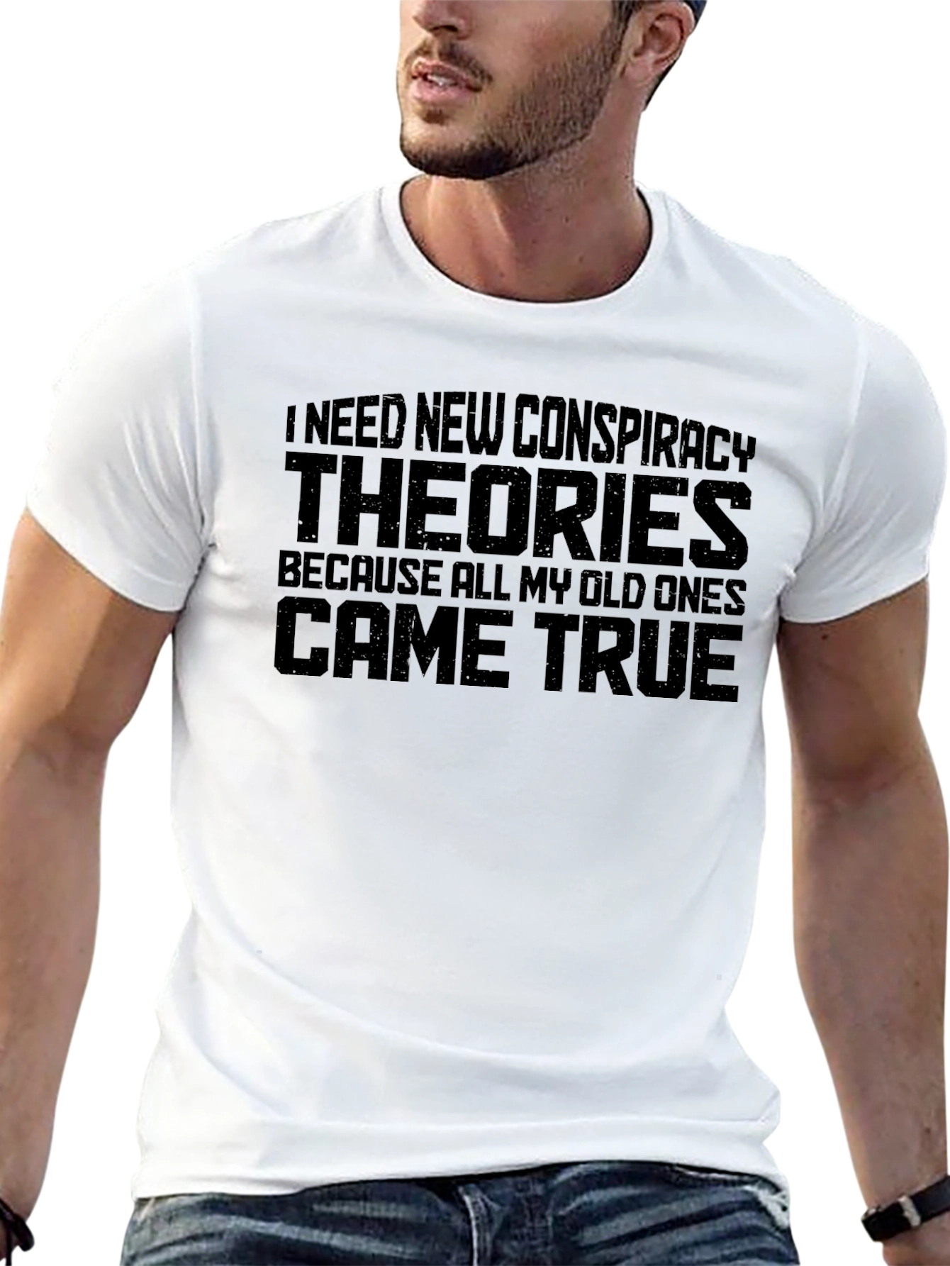 Conspiracy Theory Graphic Tee - Mens Black T-Shirt