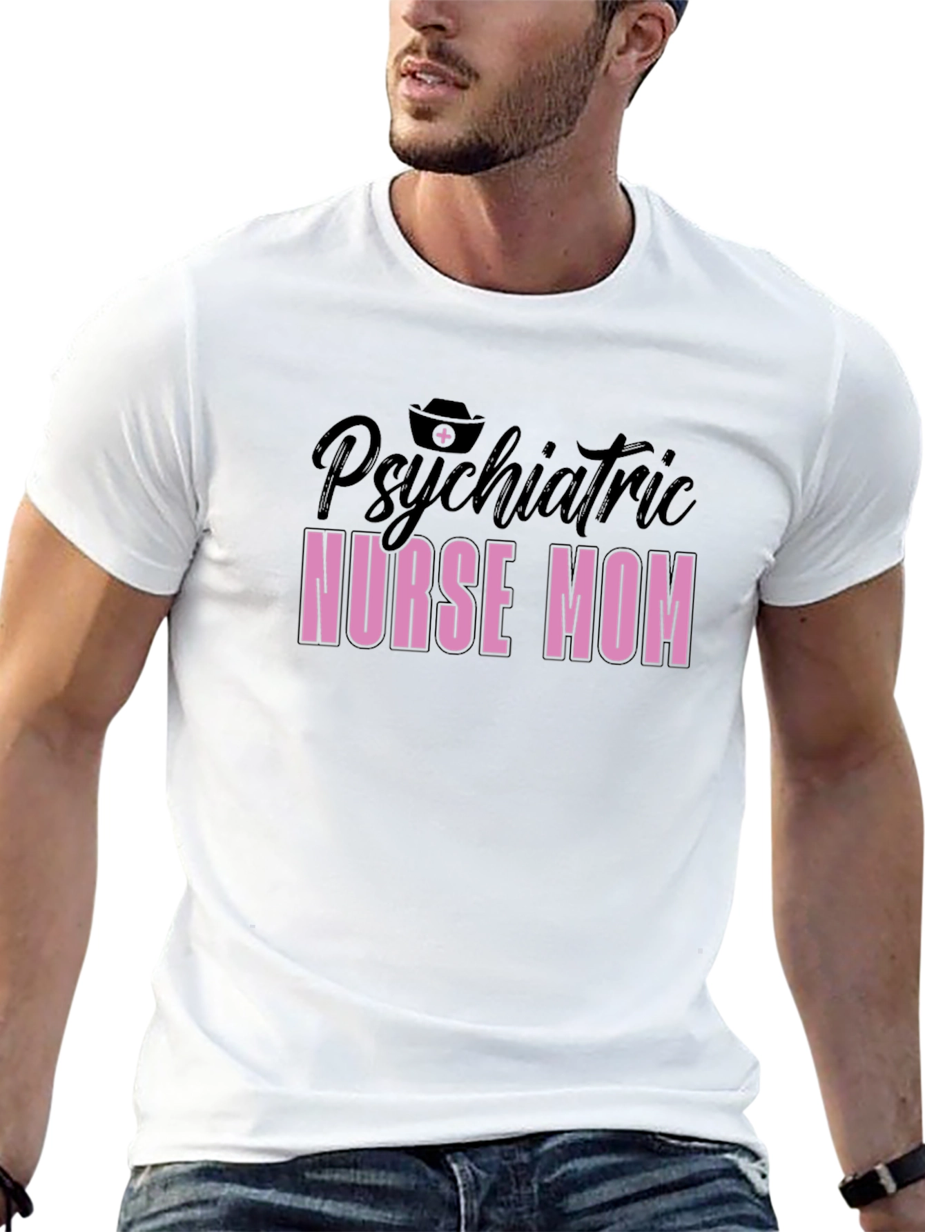 Psychiatric Nurse Mom T-Shirt - Black