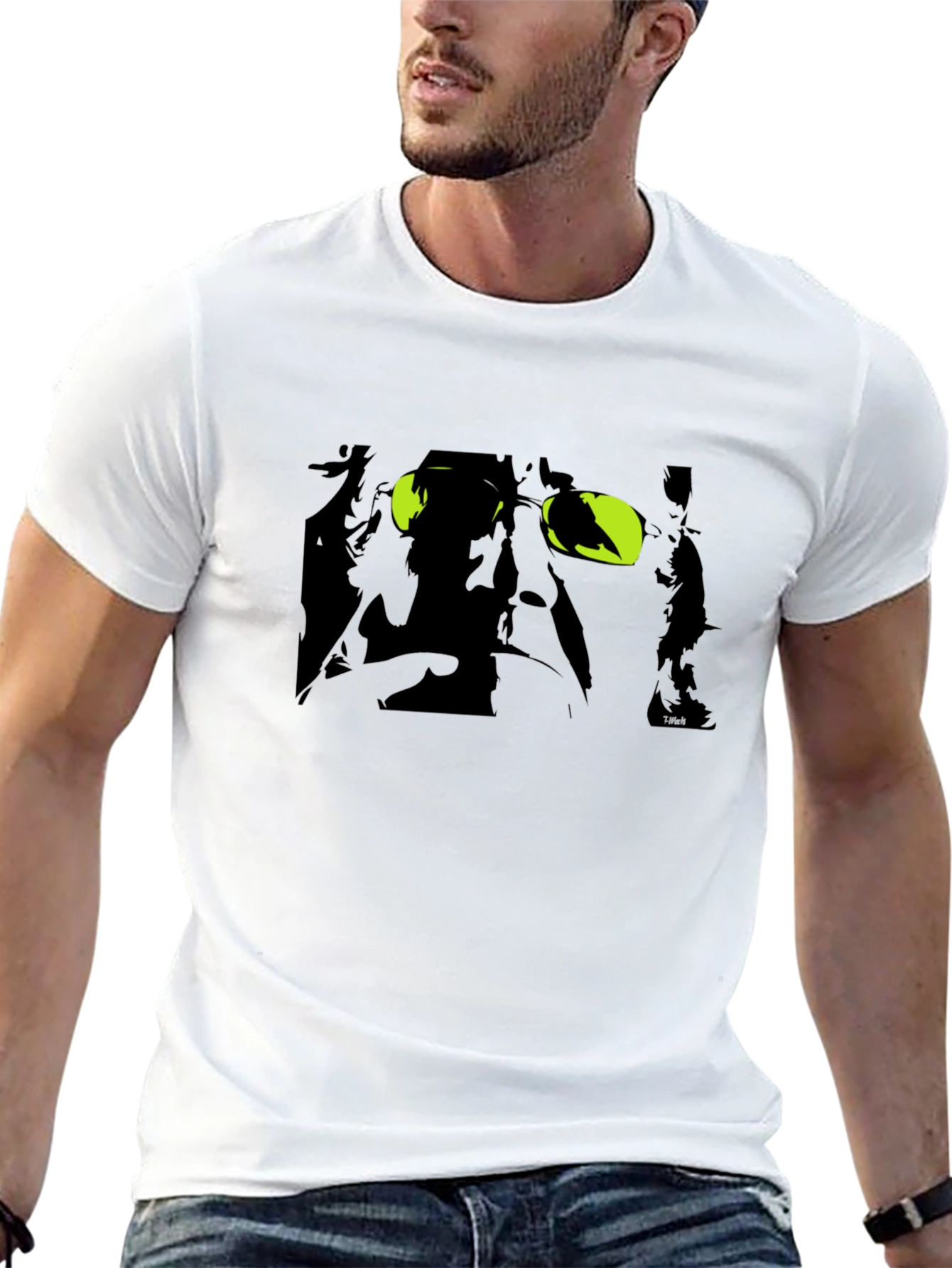 Unique Black T-Shirt with Graphic Print