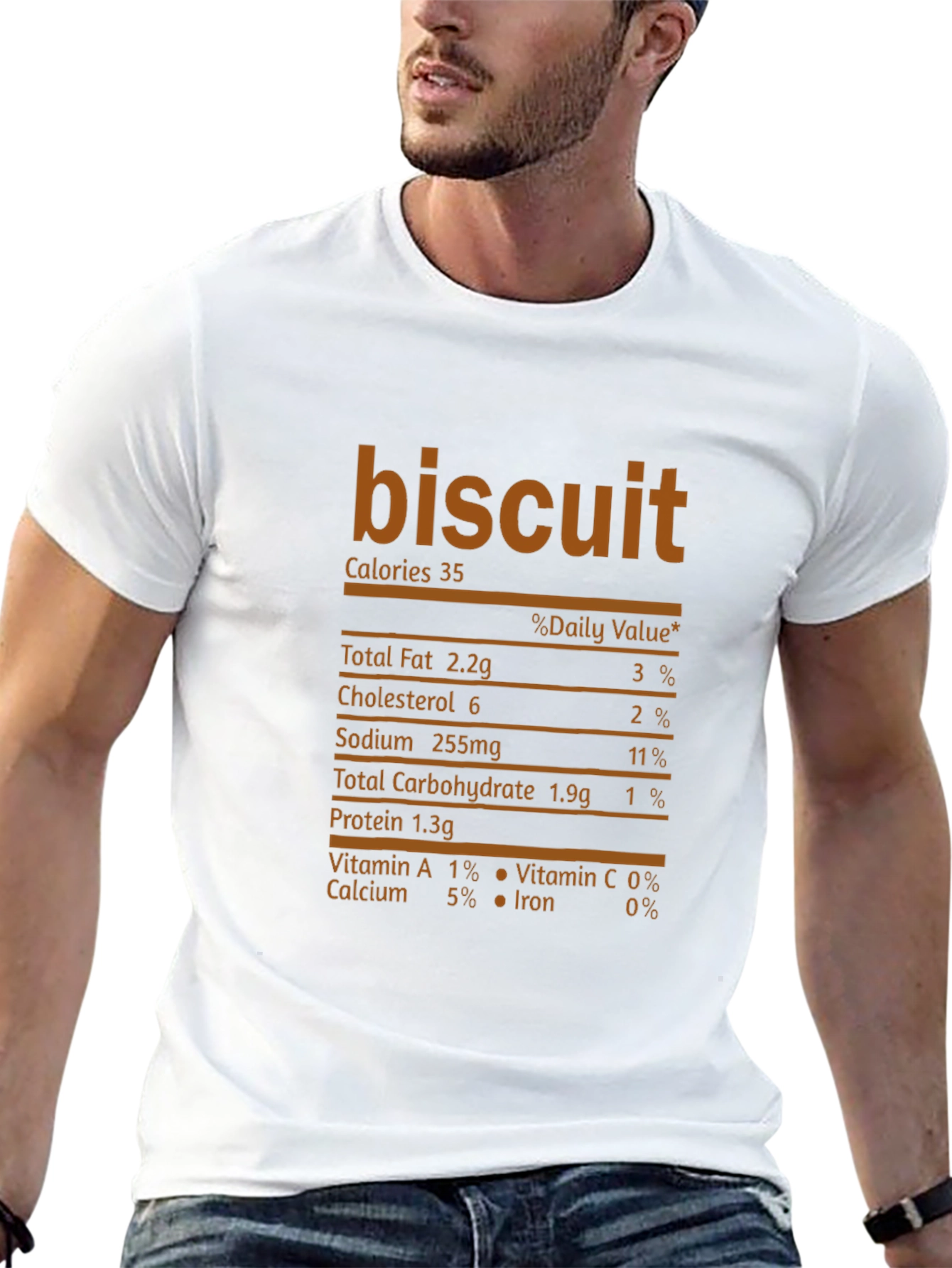 Biscuit Nutrition Facts T-Shirt - Novelty Food Tee