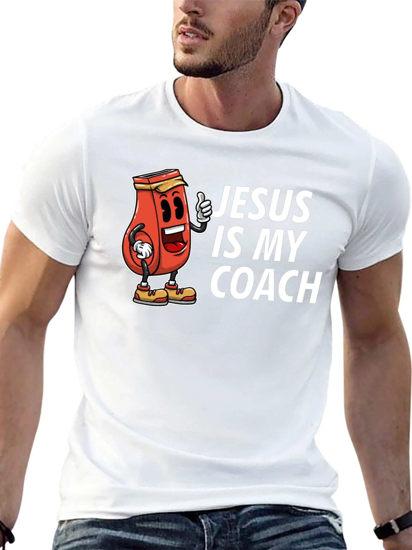 Jesus is My Coach Graphic T-Shirt