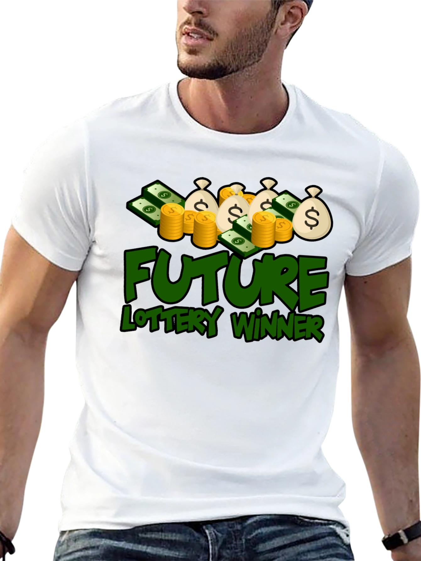 Future Lottery Winner Graphic Tee - Lucky Design