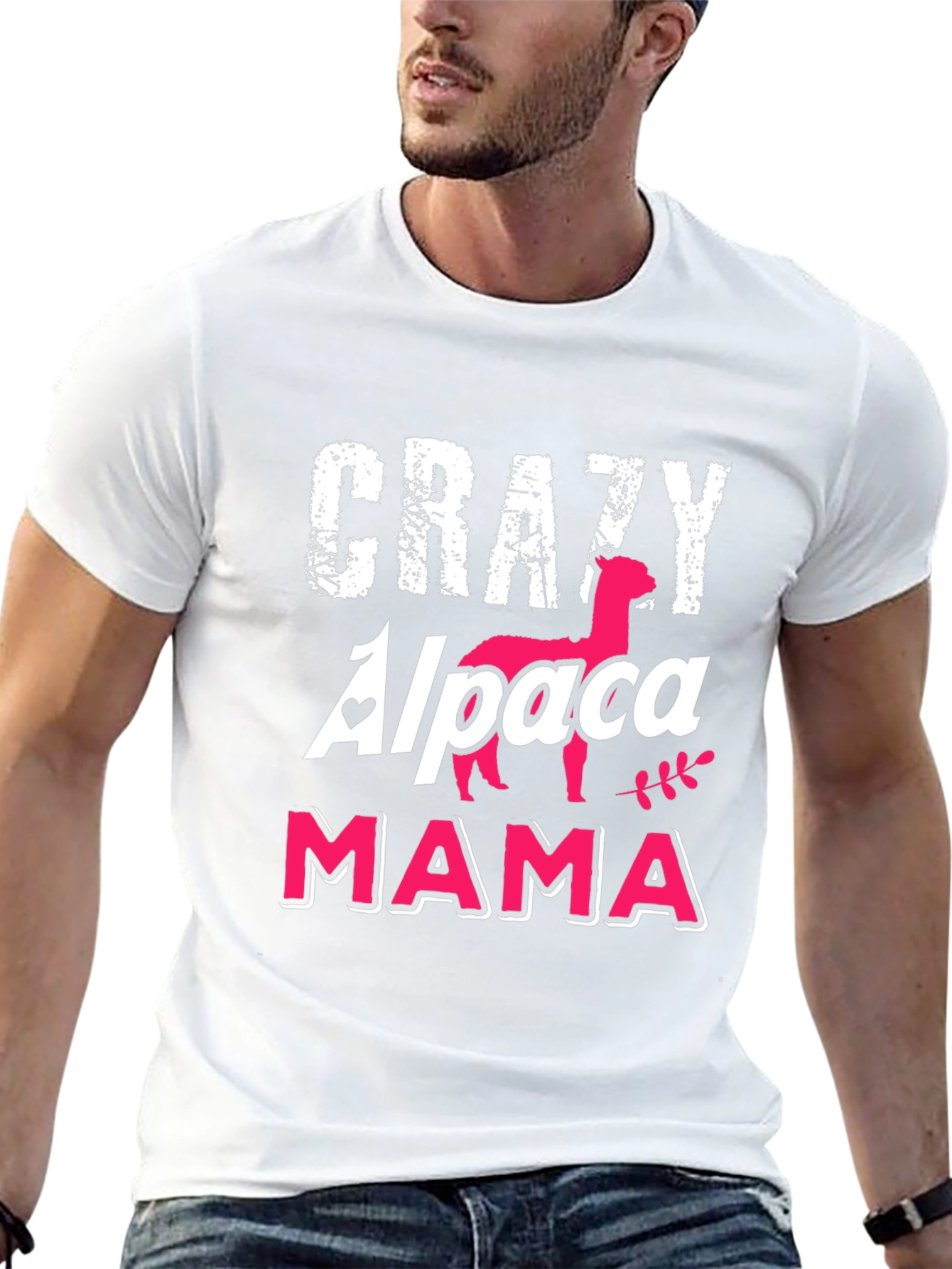 Crazy Alpaca Mama Black T-Shirt
