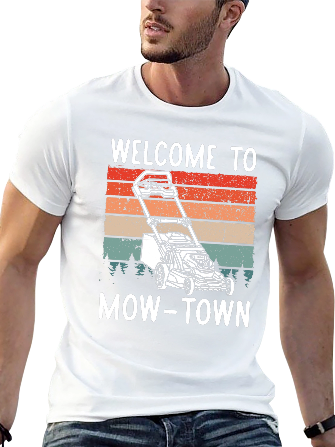 Welcome to Mow-Town T-Shirt - Lawn Mower Design