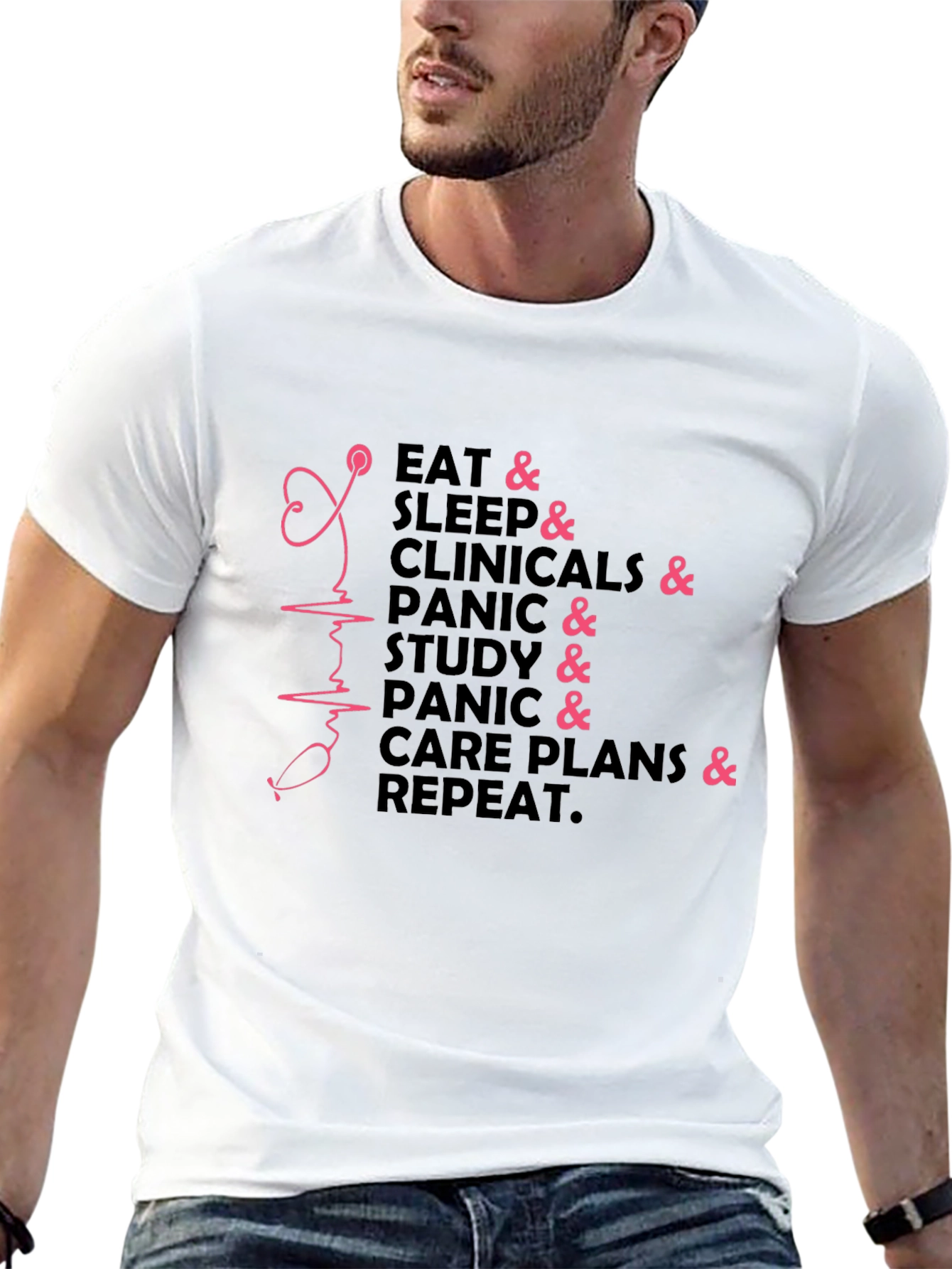 Nurse Life T-Shirt - Eat Sleep Clinicals Repeat