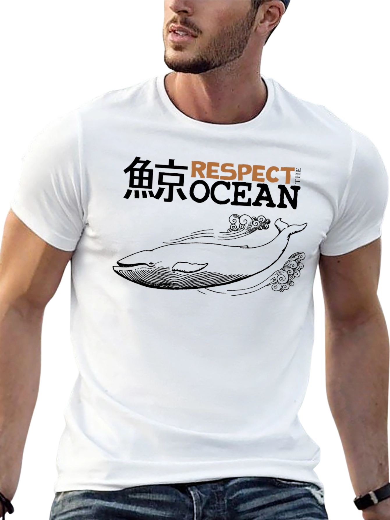 Respect the Ocean Whale Graphic Tee