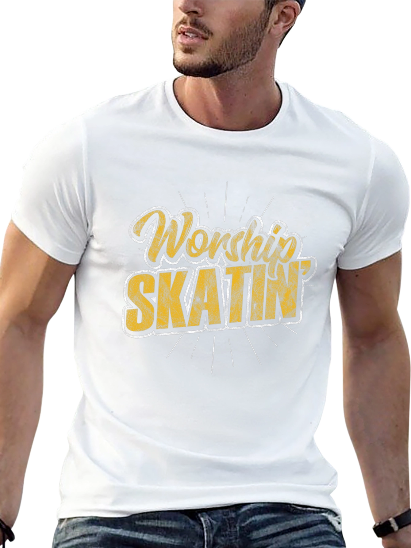 Worship Skatin Graphic T-Shirt