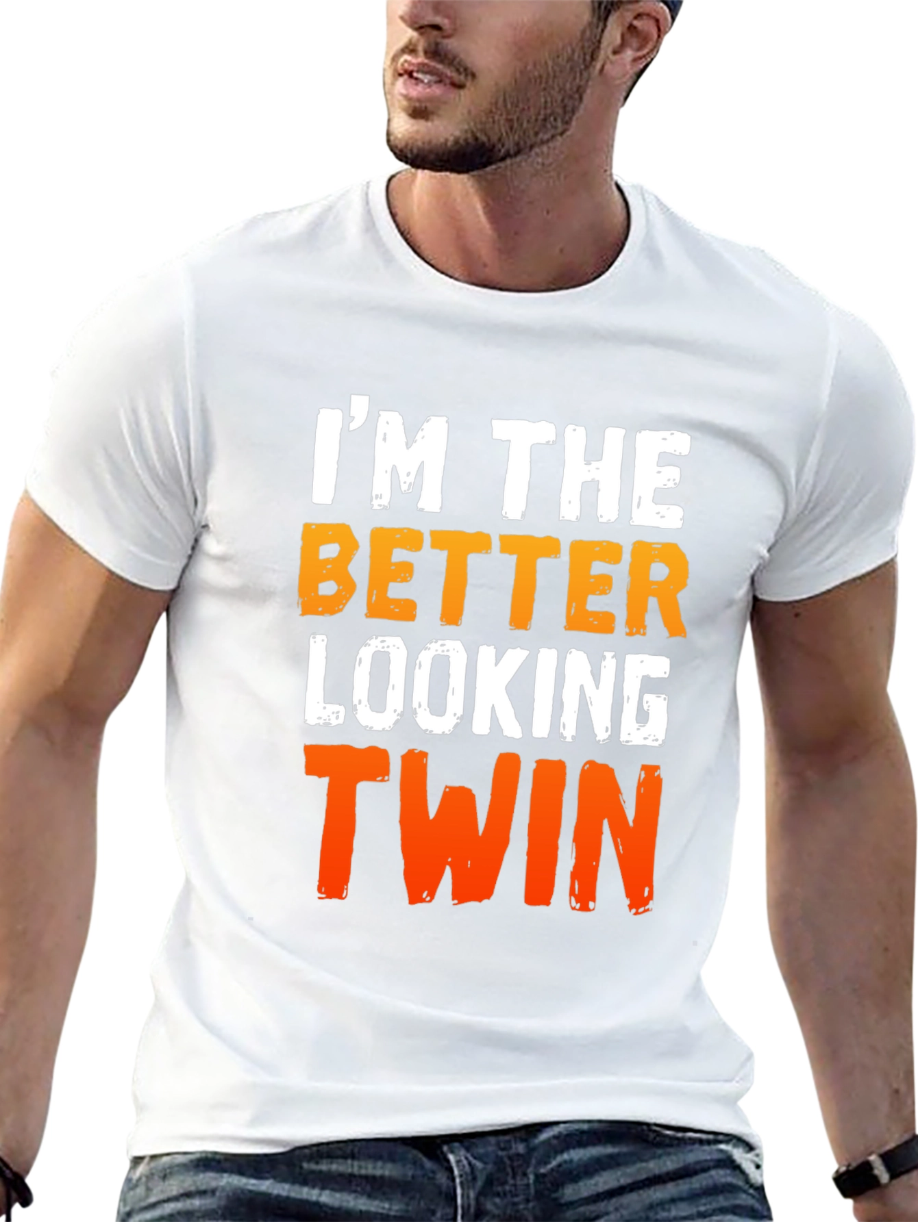 Better Looking Twin Graphic T-Shirt - Funny Sibling Tee