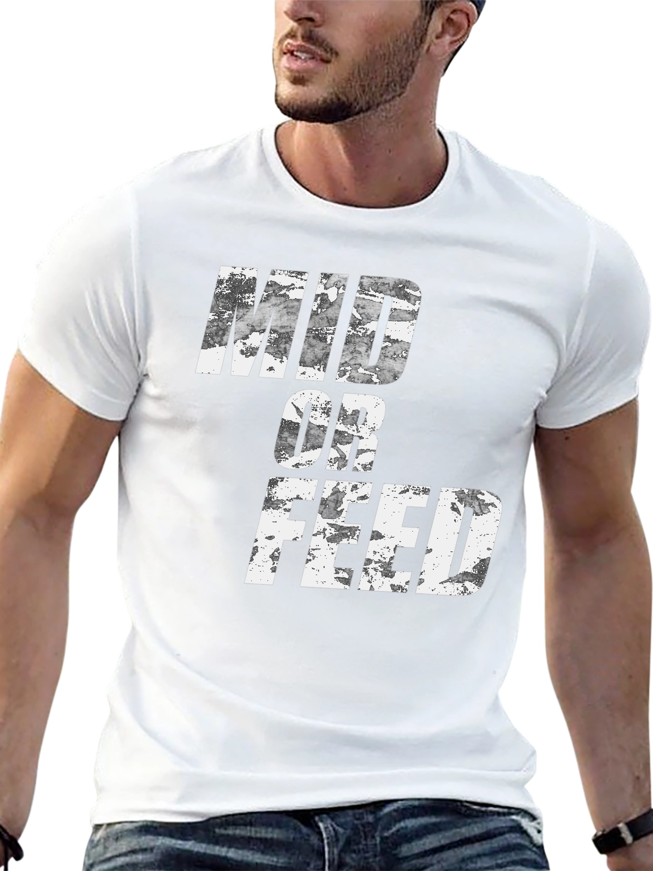 Mid or Feed Black Graphic Tee