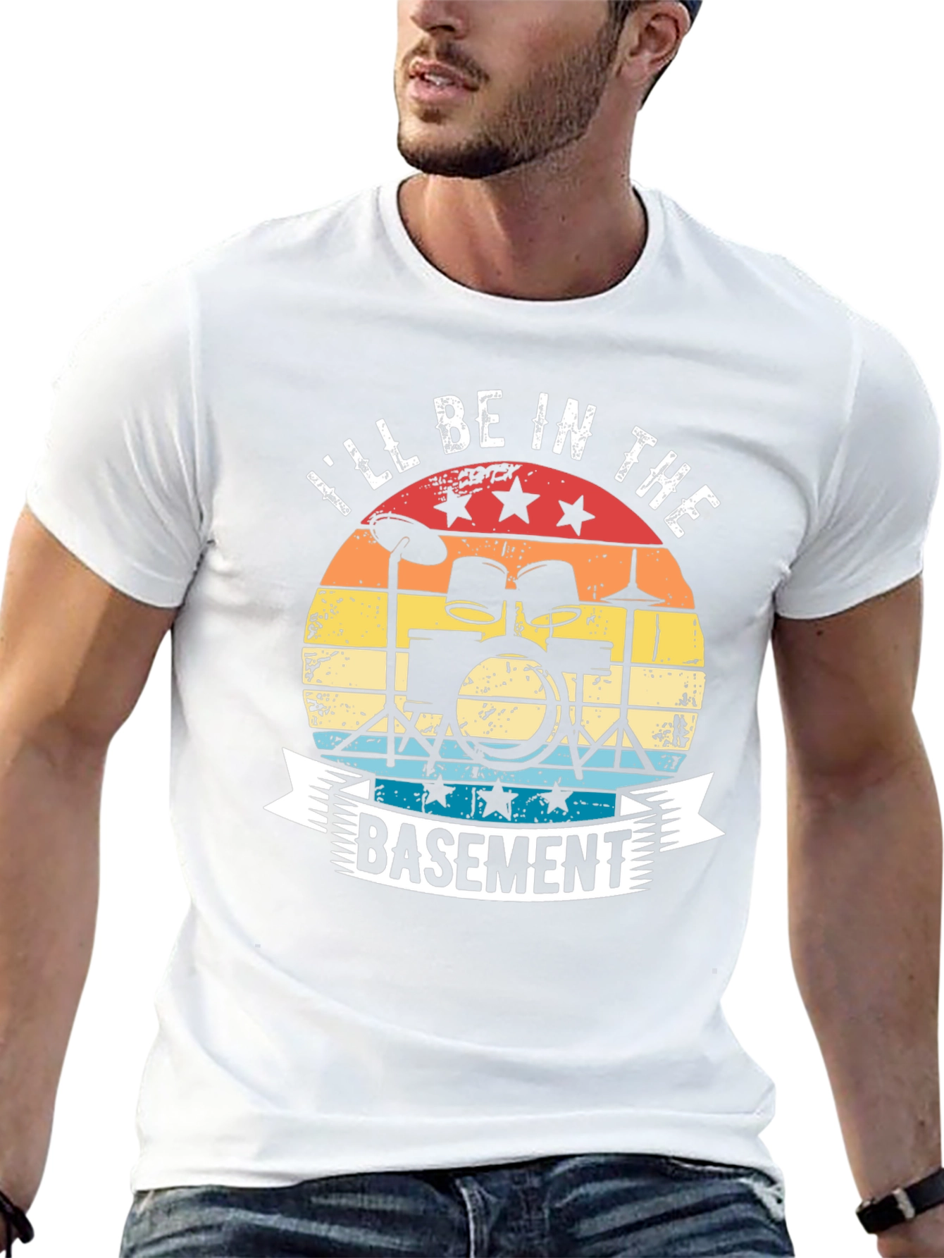 Ill Be In The Basement Drummer T-Shirt